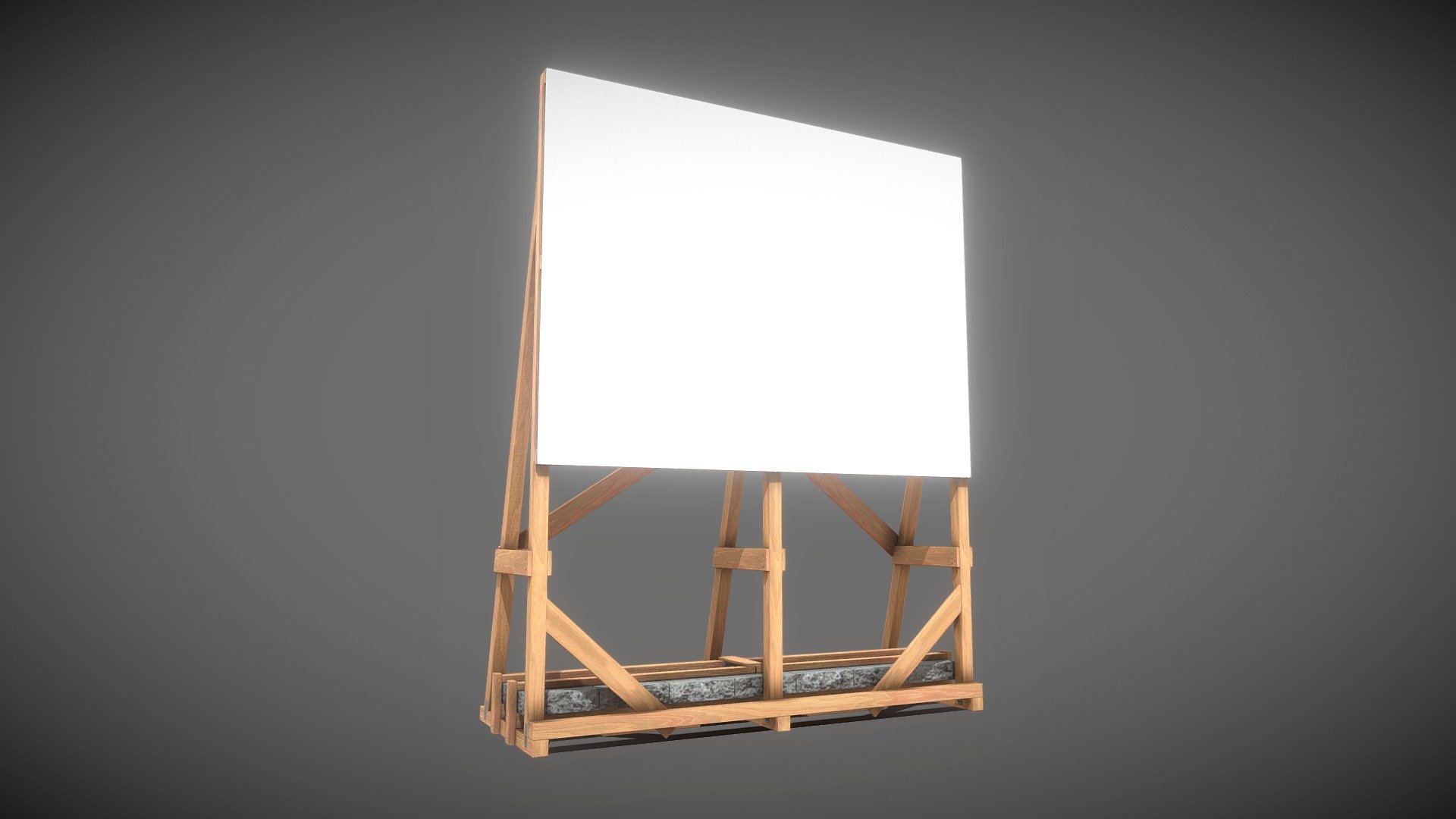 Construction Site Information Board 1 3d model