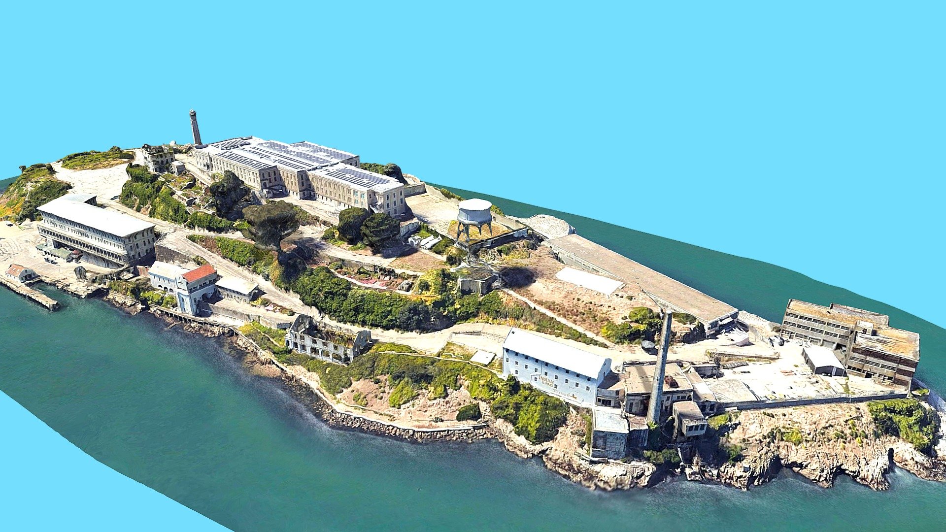 Alcatraz Island, San Francisco, California 3d model