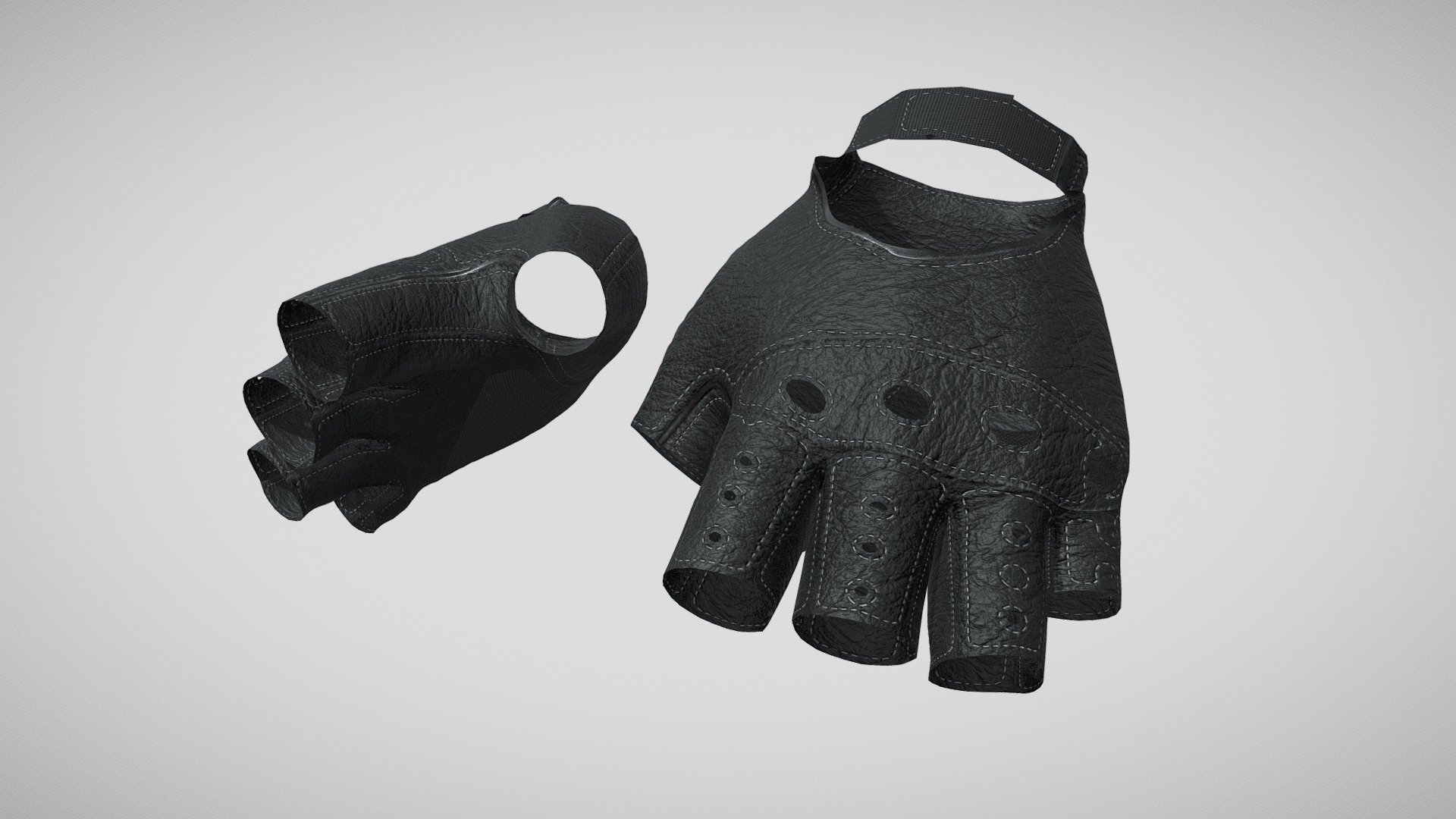 Leather Gloves 3d model