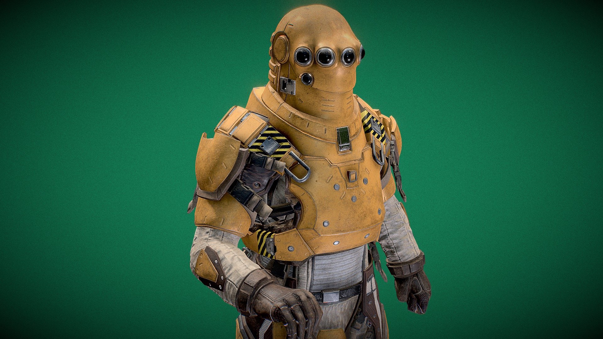 Scifi Engineer (Repair Man) 3d model