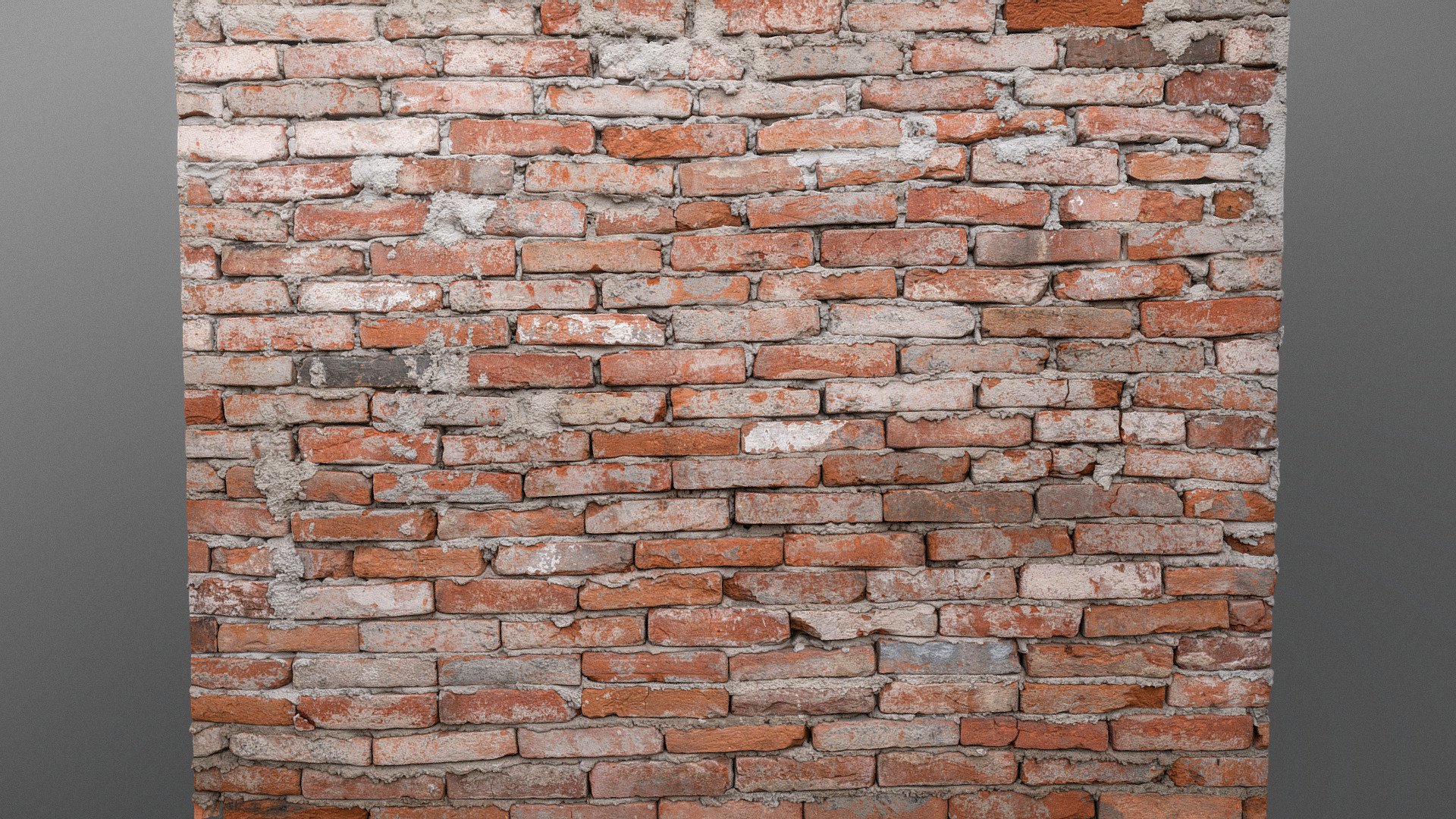 Undone brick wall 3d model