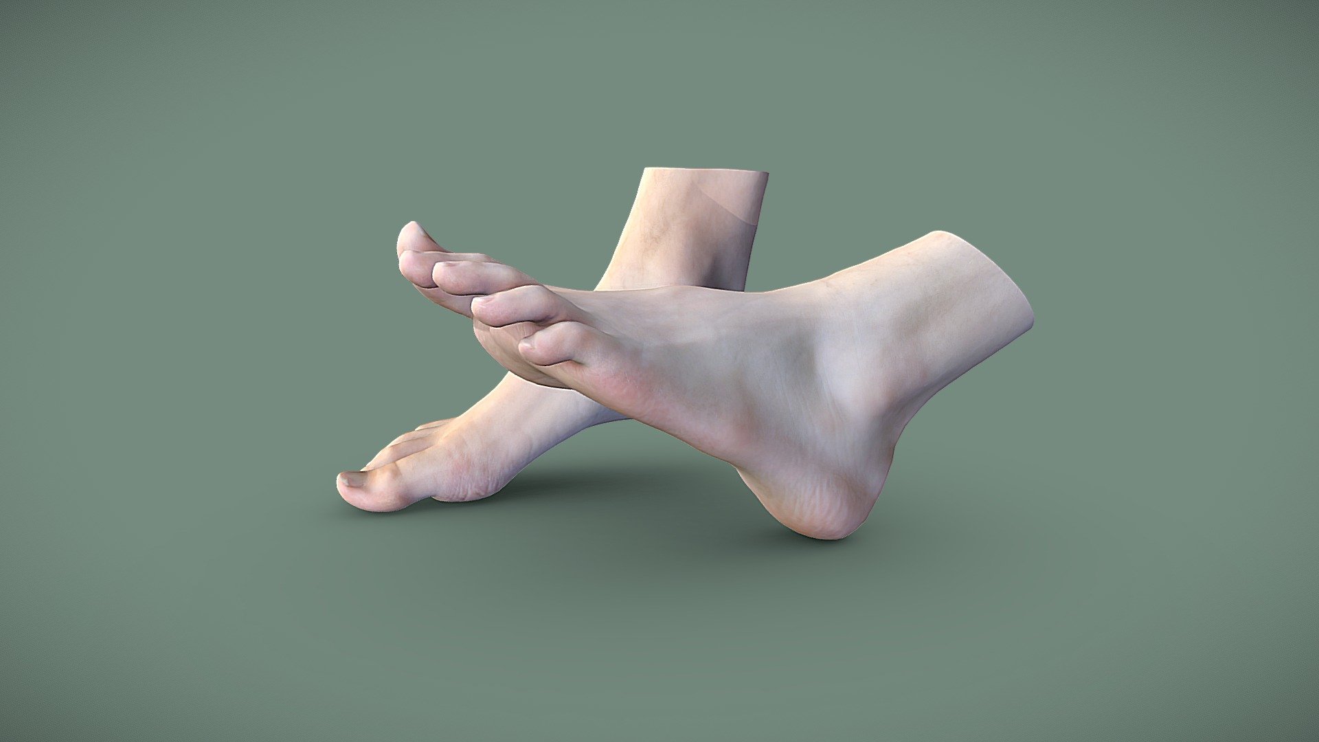 Male Feet 3d model