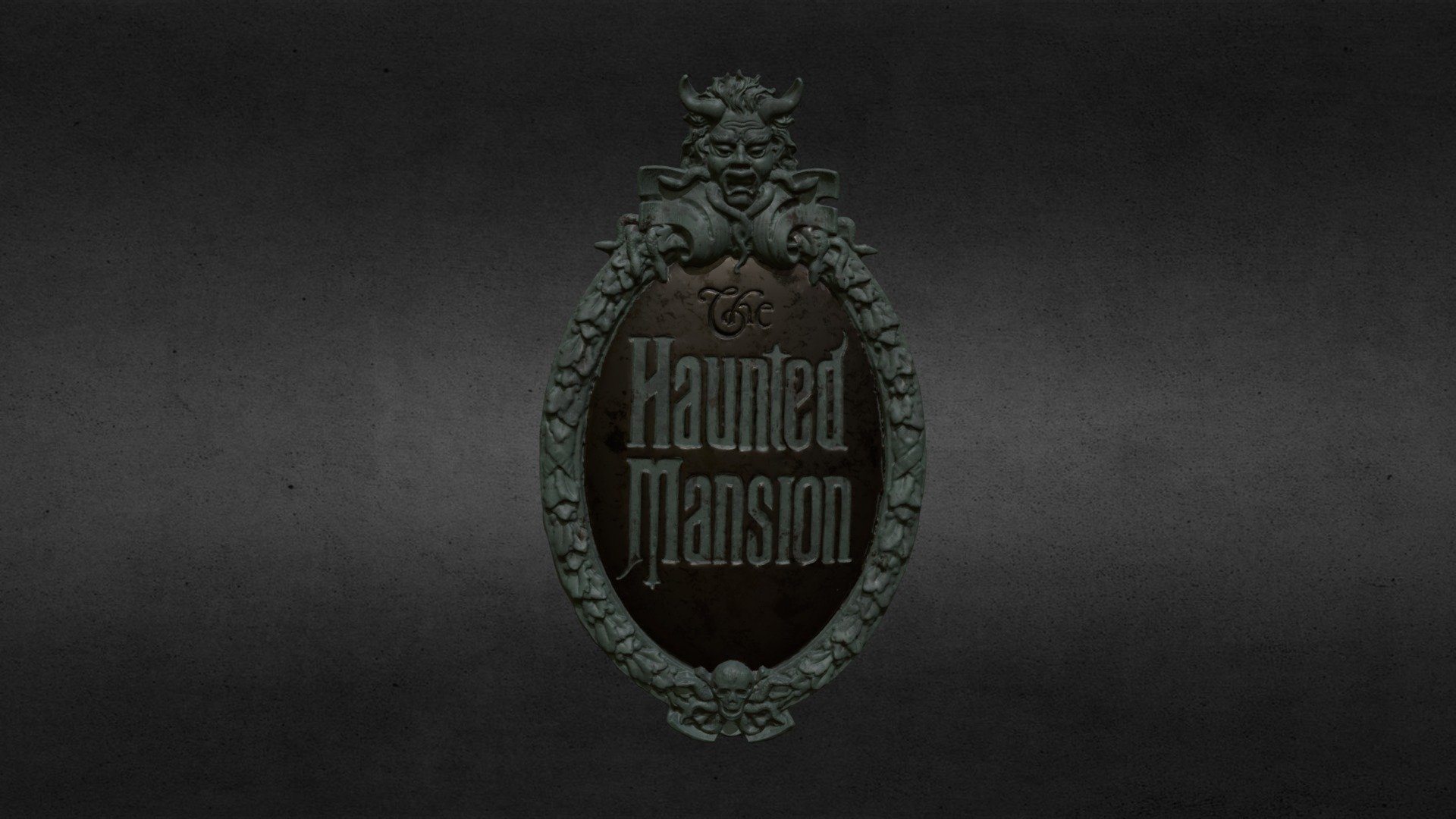 Haunted Mansion: Entrance Plaque 3d model