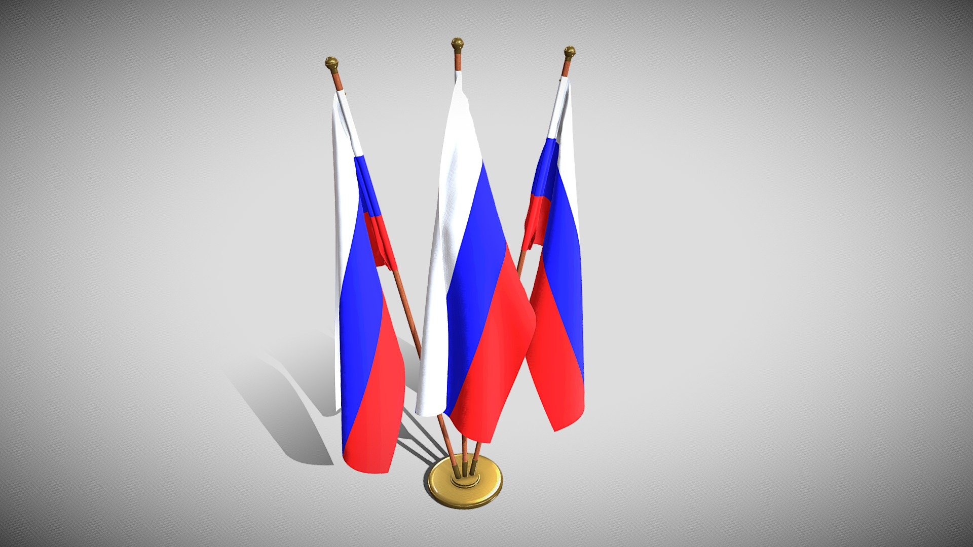 Russia Flag Pack 3d model