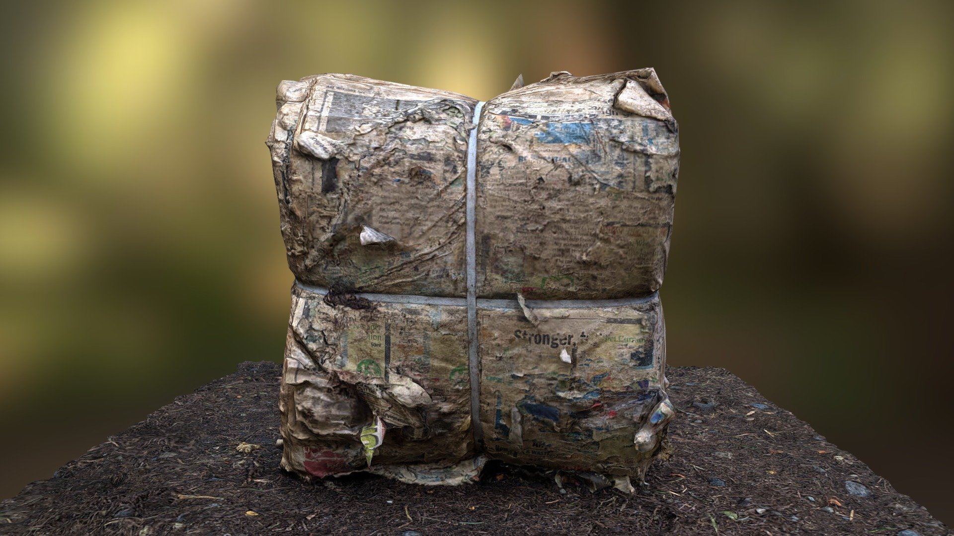 Newspaper stack 3d model