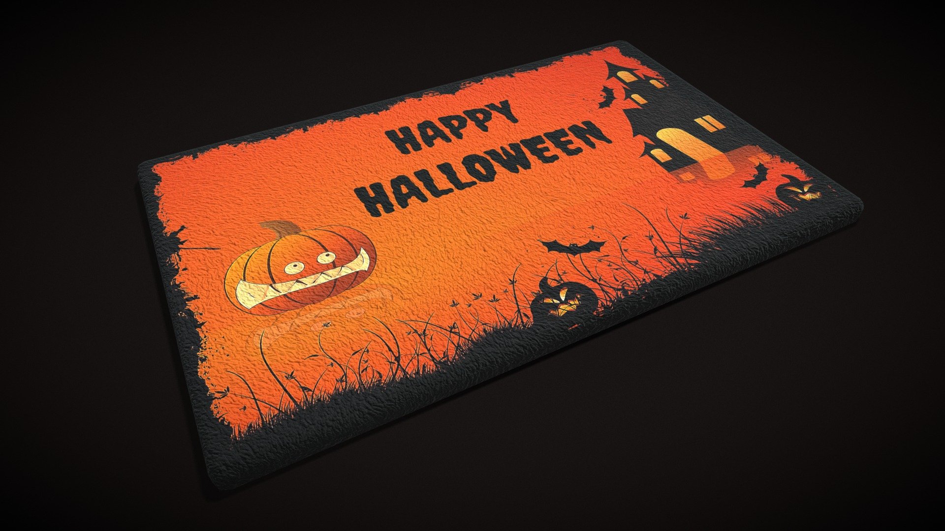 Happy_Halloween_Decorative_Mat_FBX 3d model