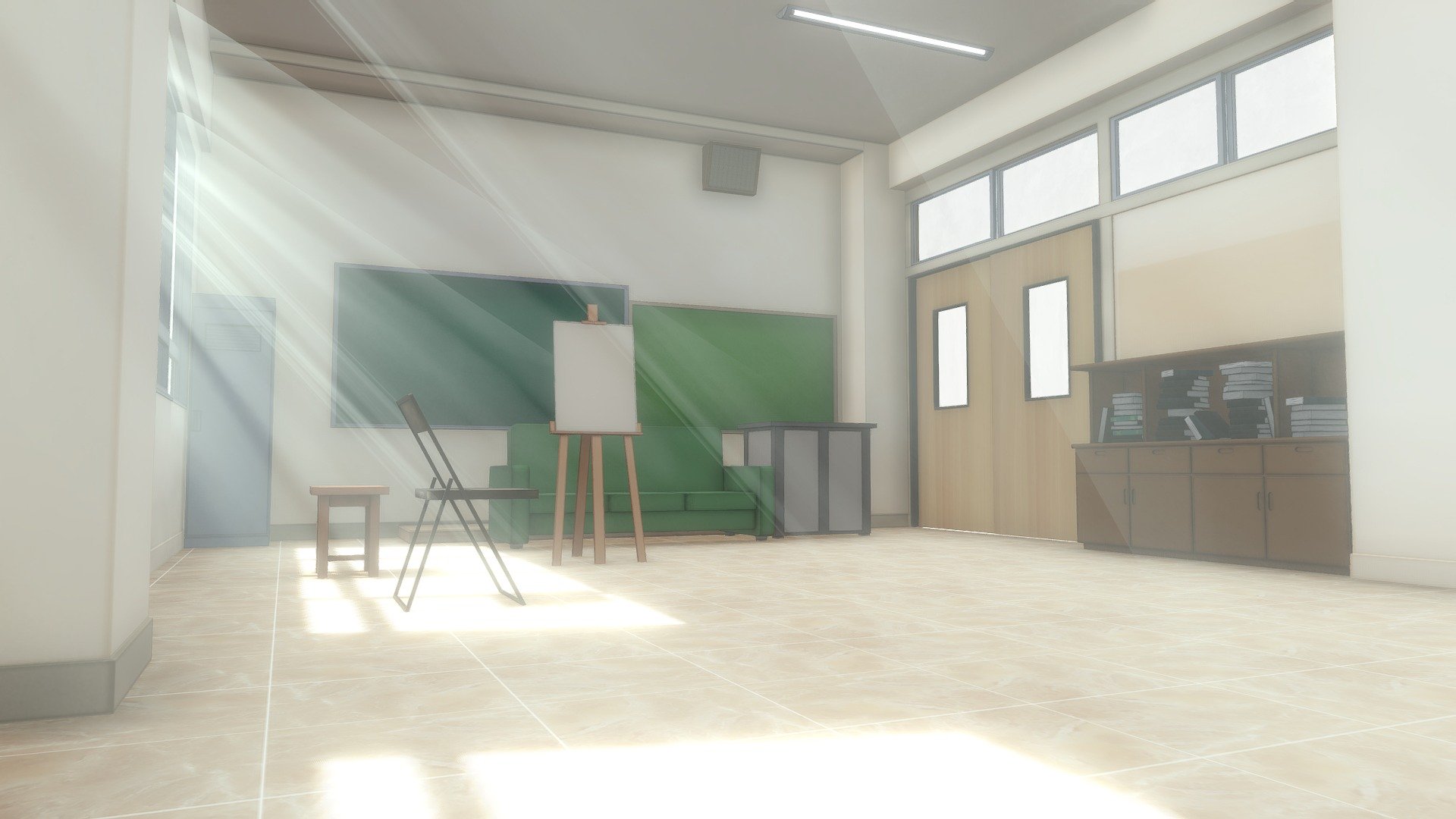 Anime Art room 3d model