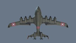 Shmup-Style Bomber Plane