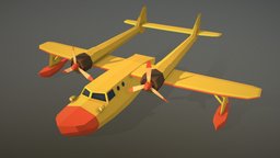 Polygon-Runways sea duck plane