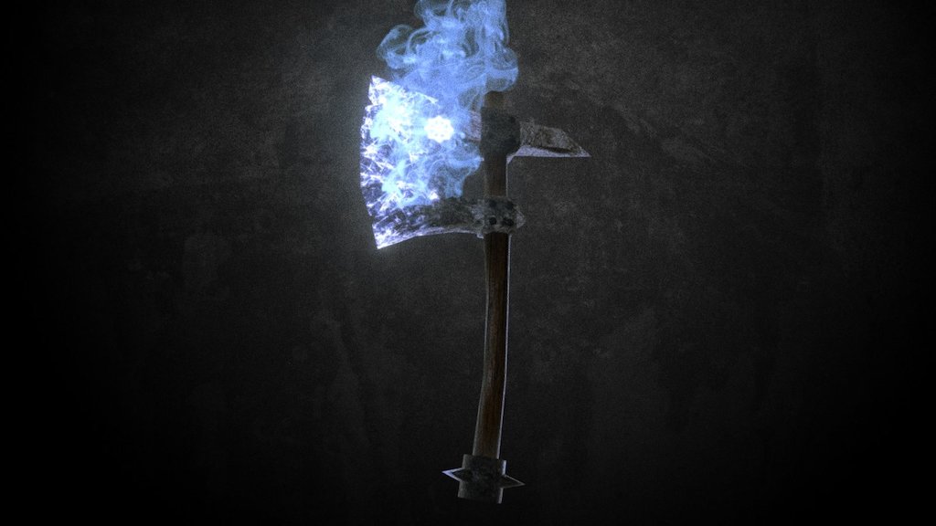 Magic Axe (low poly) 3d model