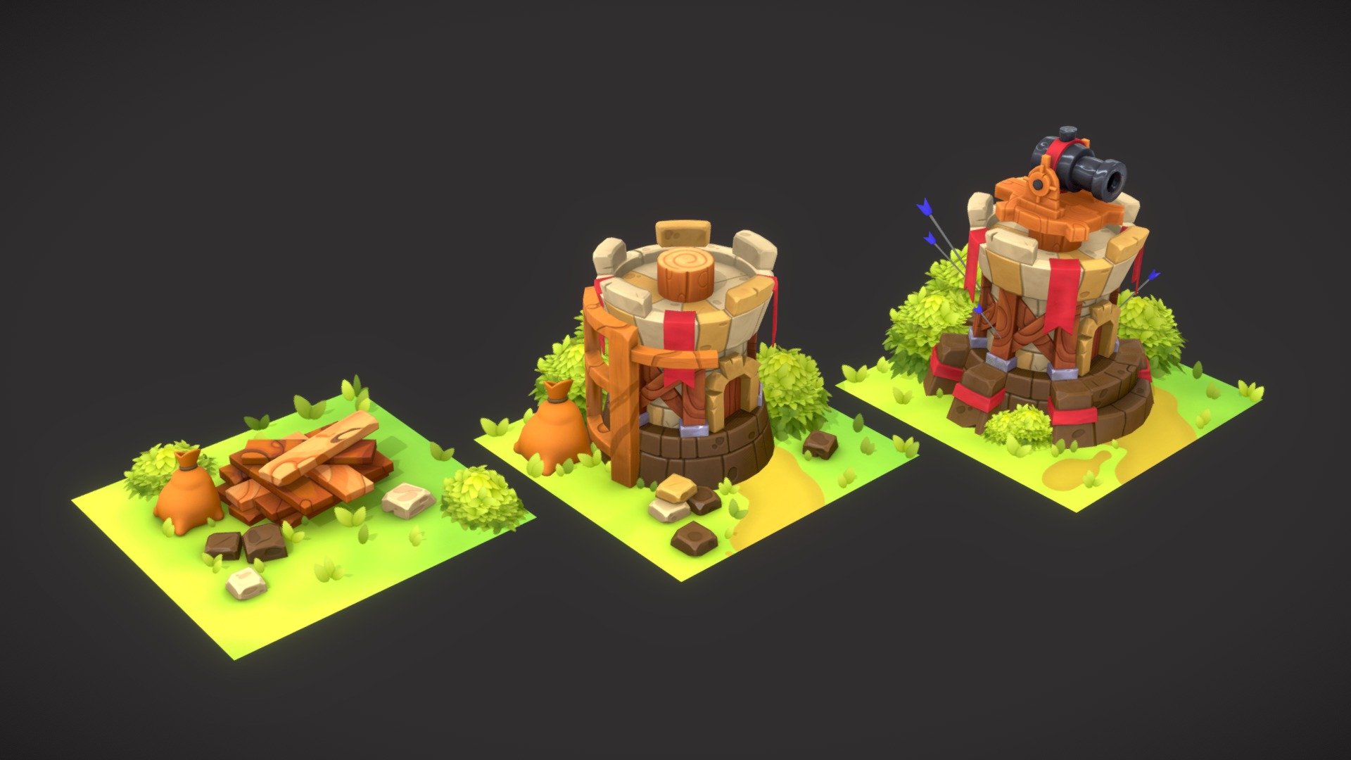 Stylize Tower 3d model