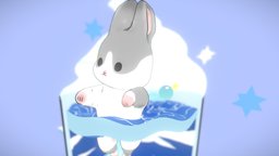 cute rabbit Machiko In Cup