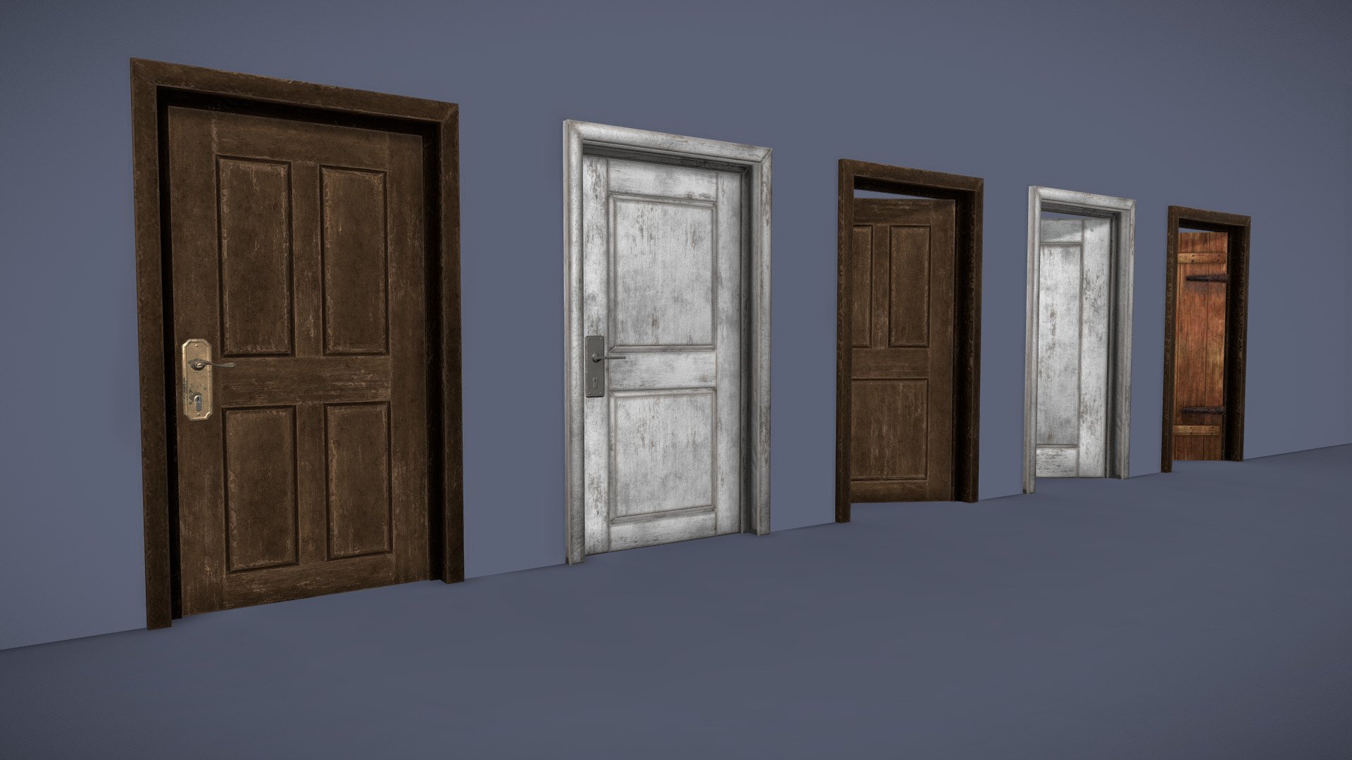 Wooden Doors 3d model