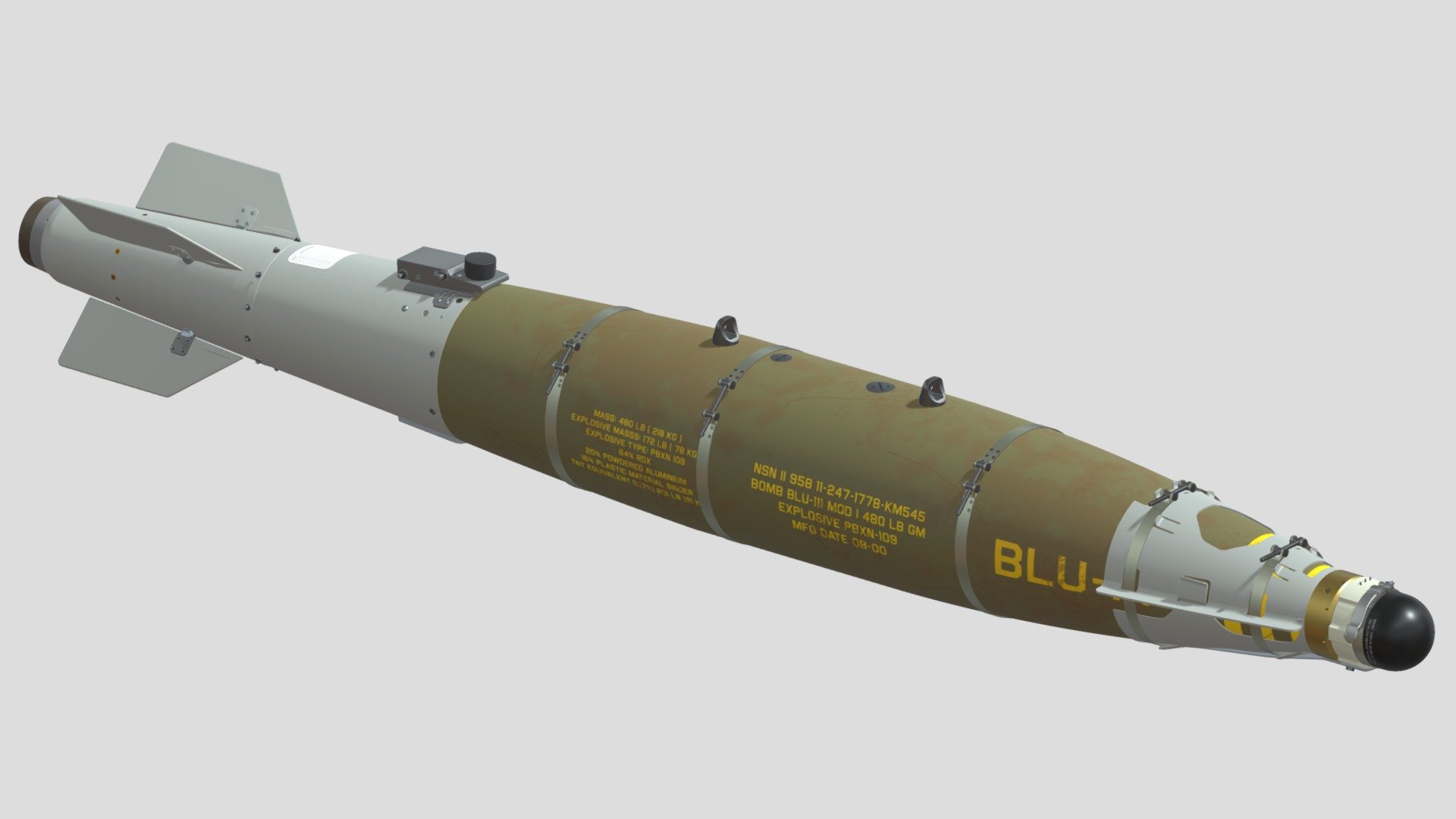 GBU-54(V)/B laser JDAM OBJ 3d model