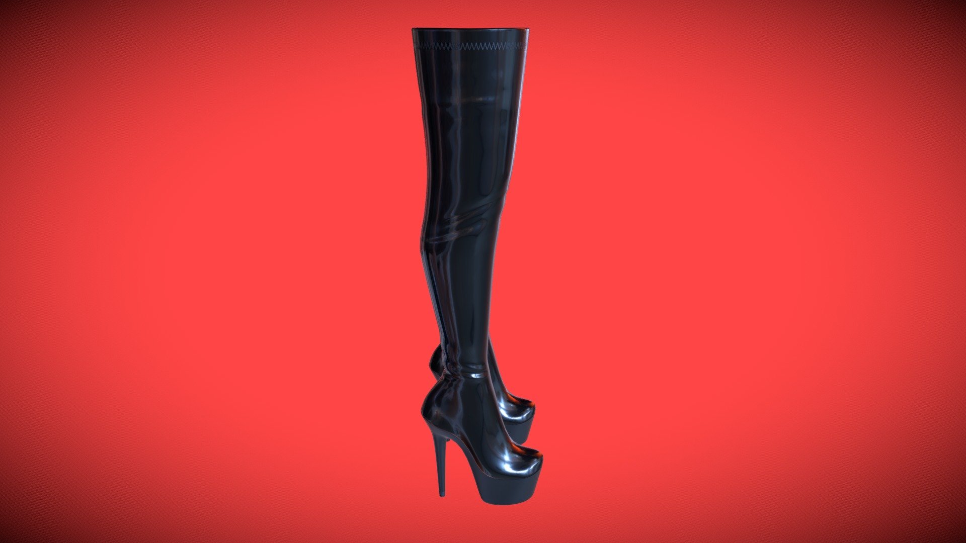 Knee Boots 3d model