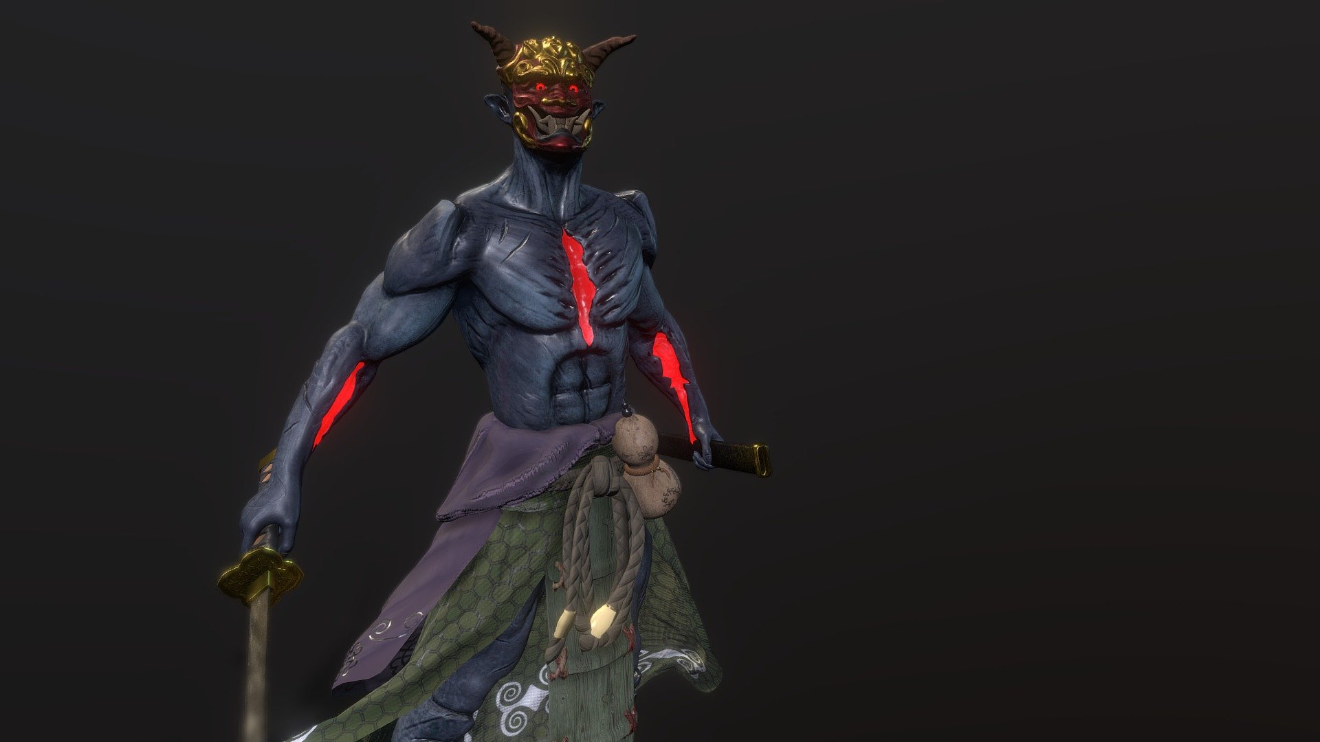 Oni character 3d model