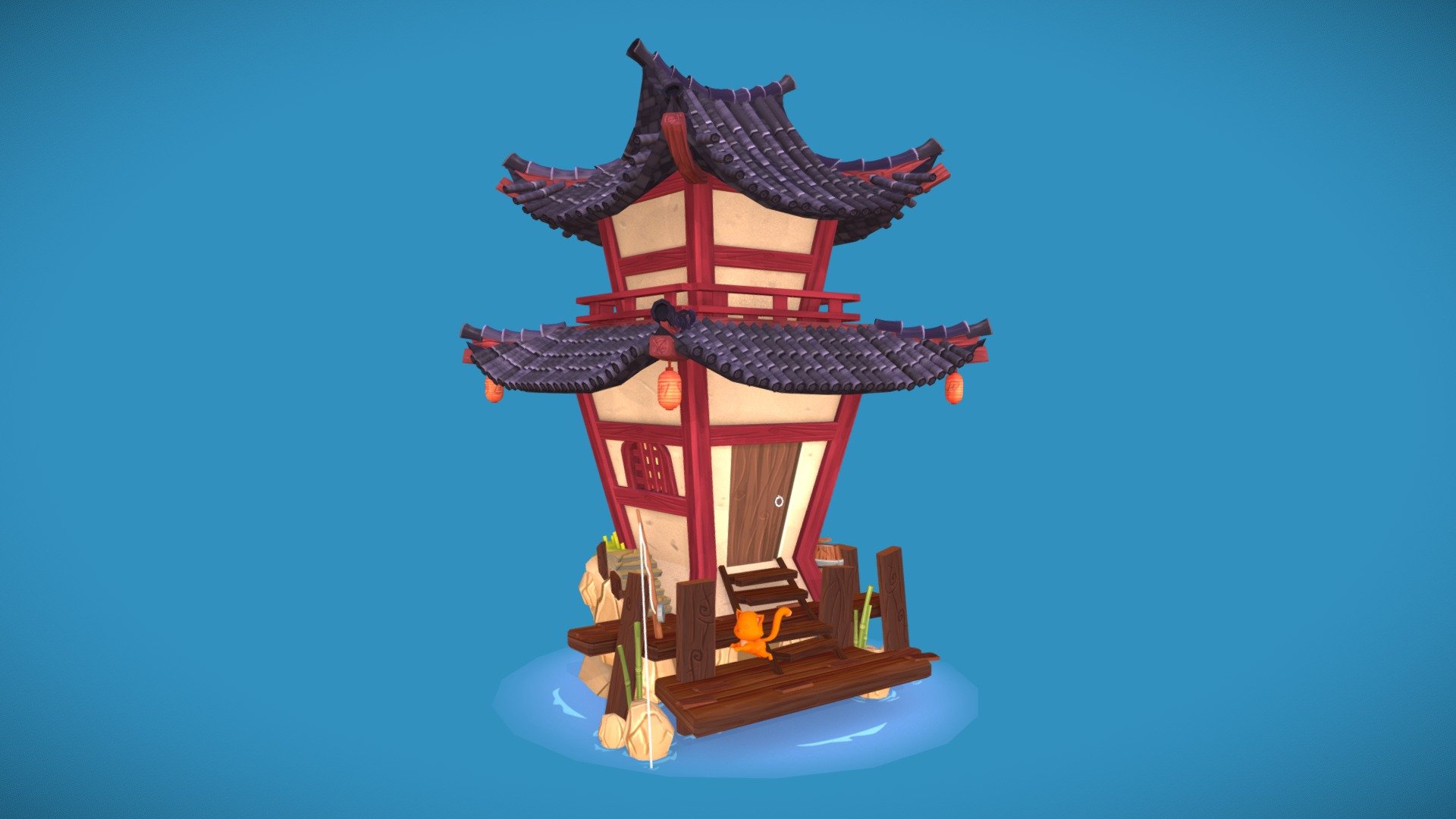 Stylized Temple 3d model