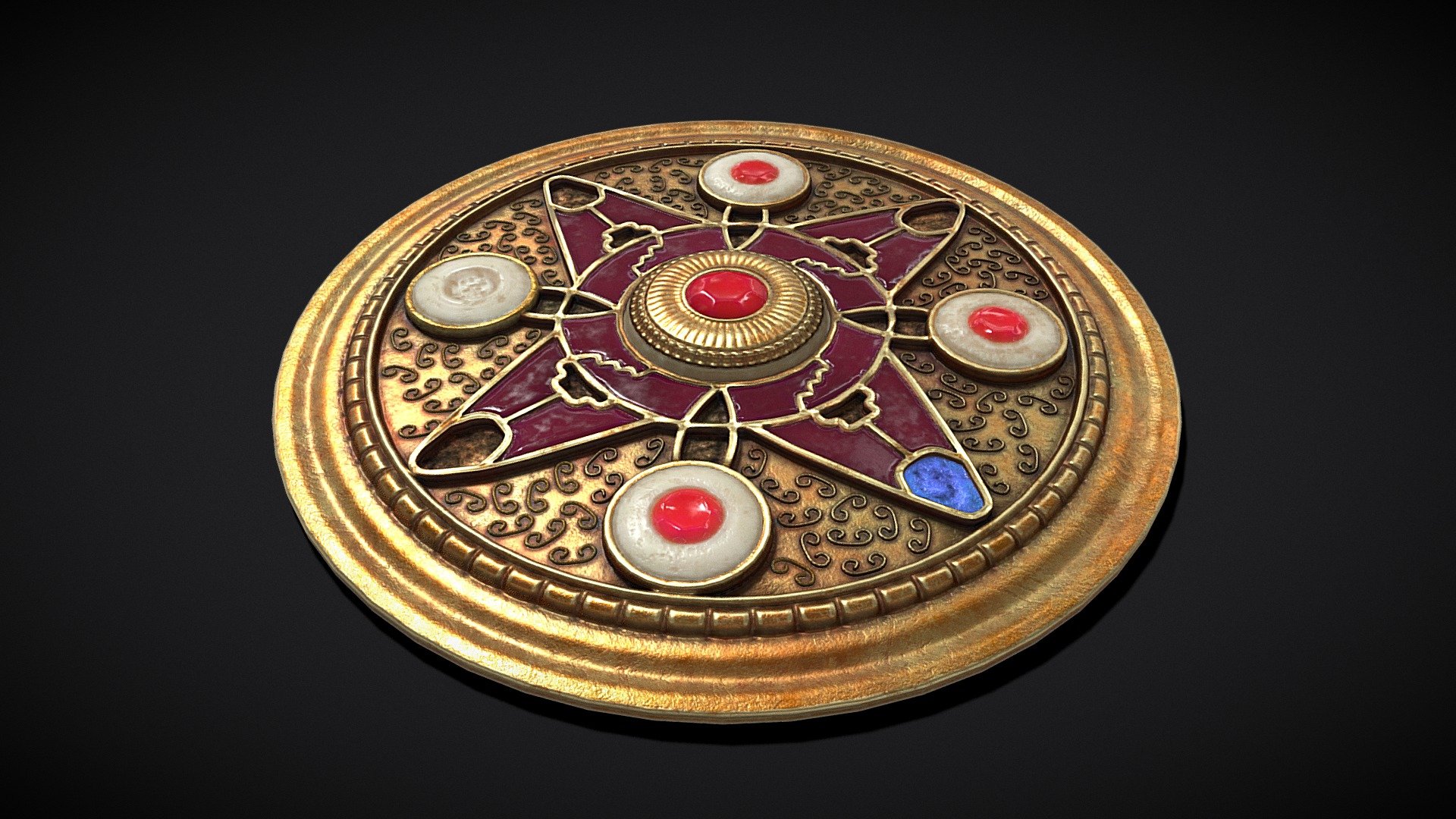 Anglo Saxon Brooch 3d model