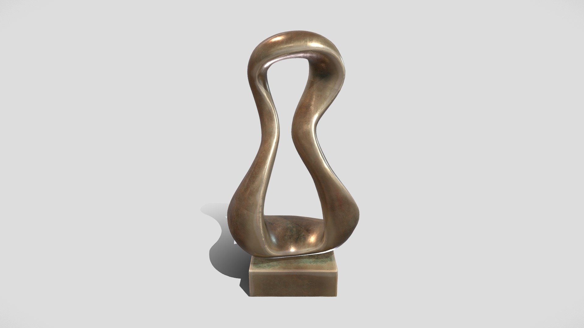 Abstract Bronze Art Sculpture 04 3d model