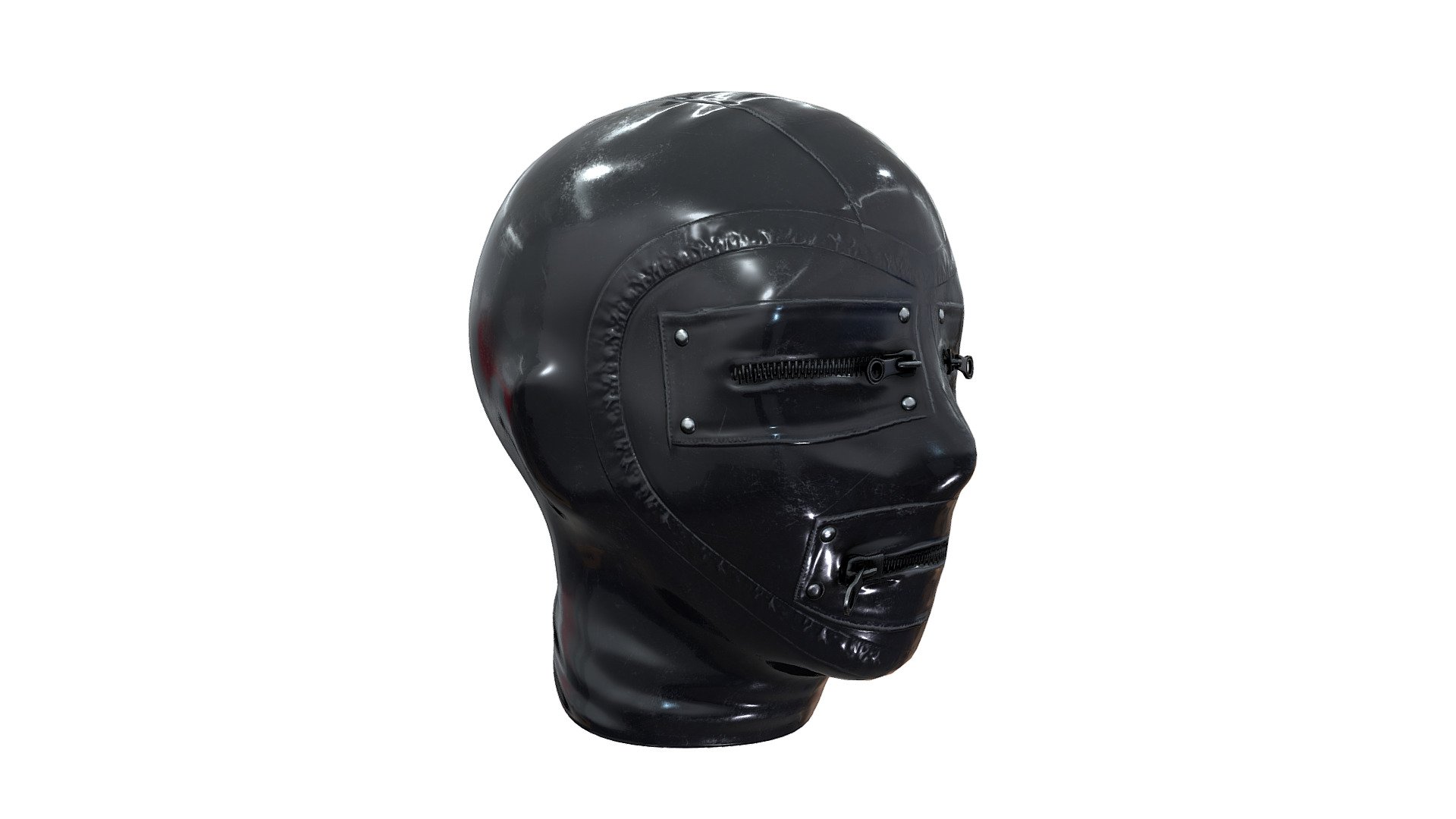 Female Latex Full Head Mask 3d model