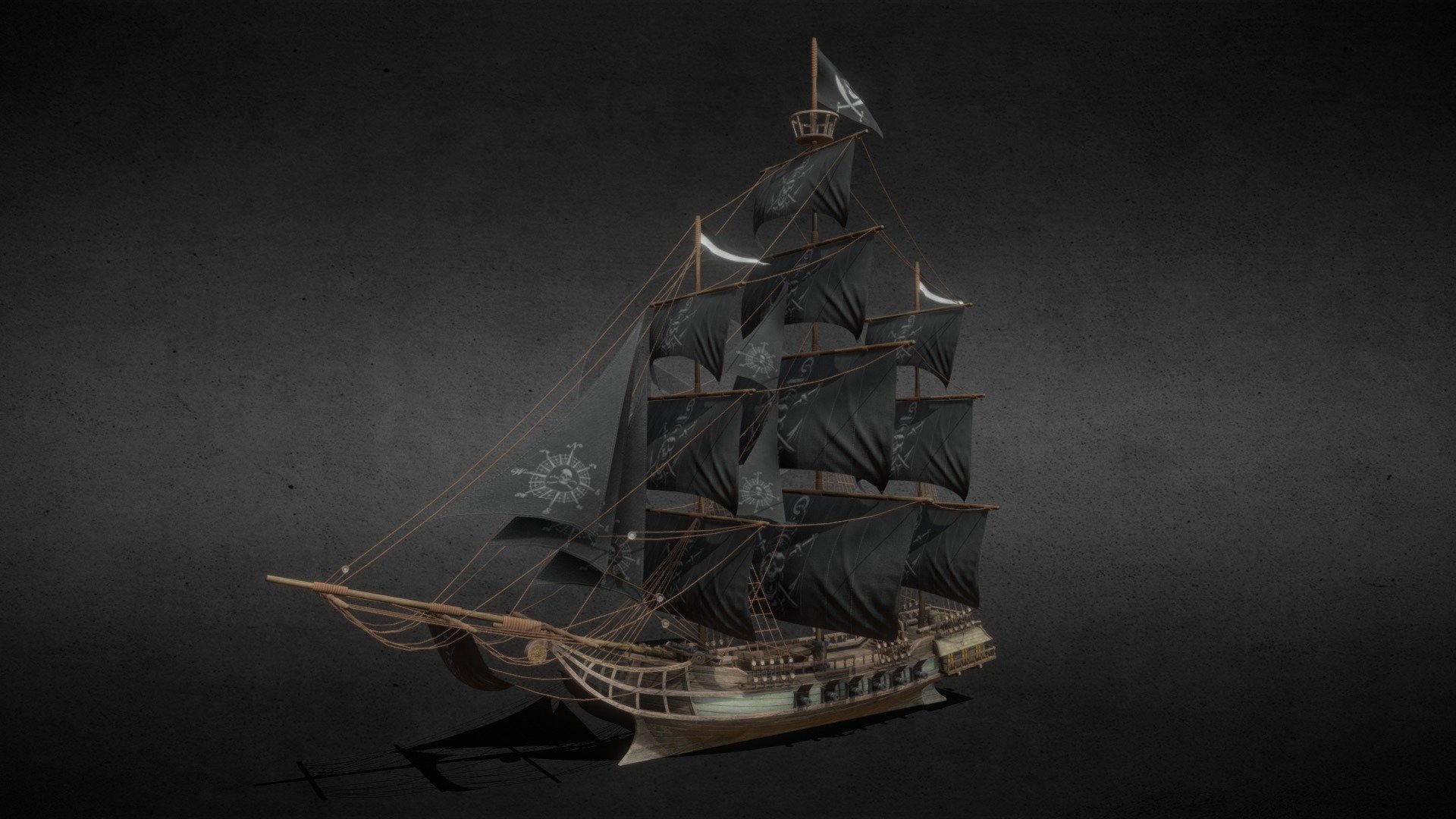 Ocean Brig 3d model