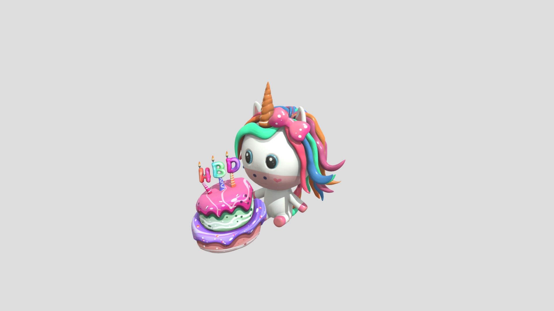 Unicorn HBD 3d model