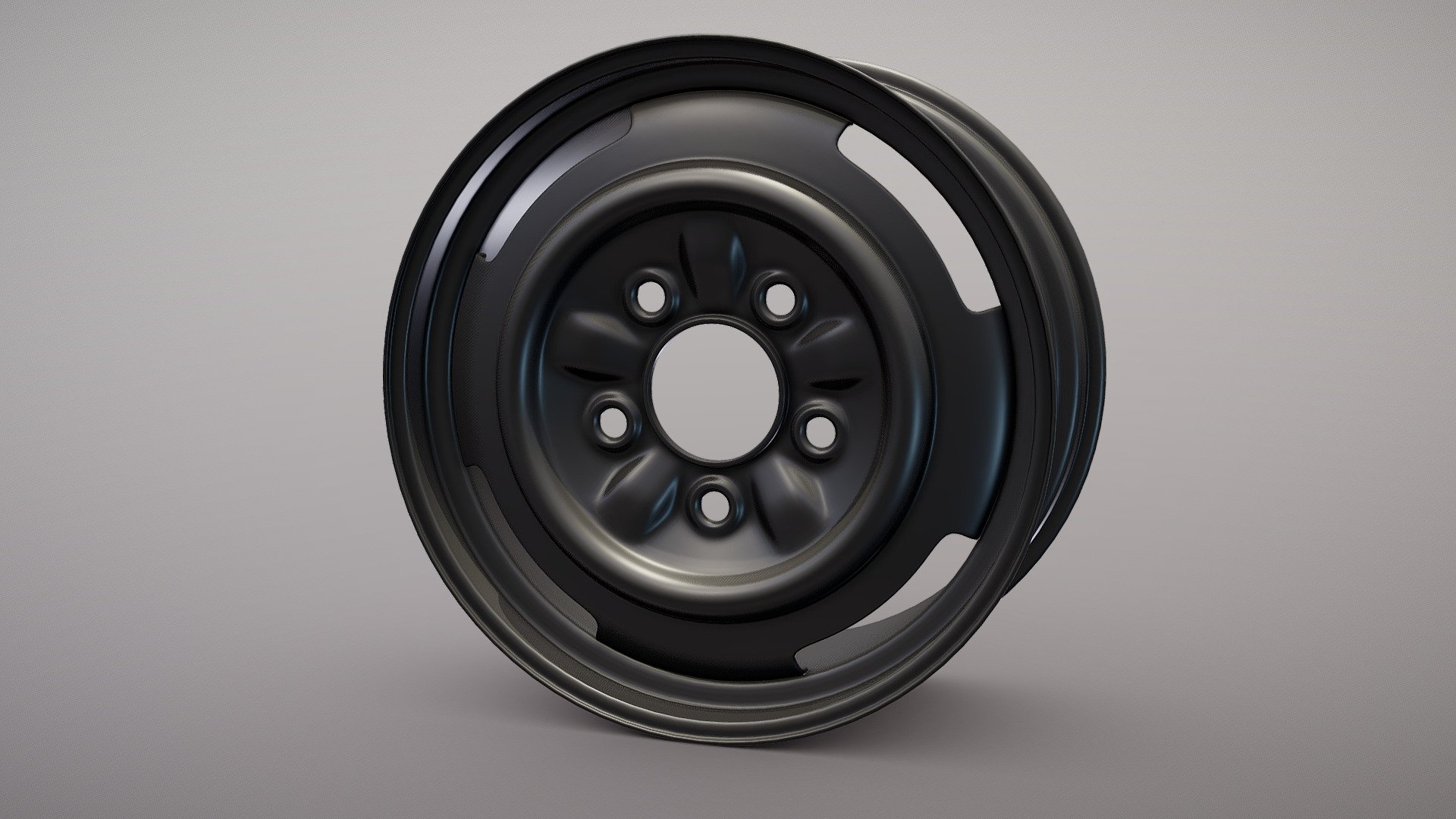 Steel Car Wheel 3d model