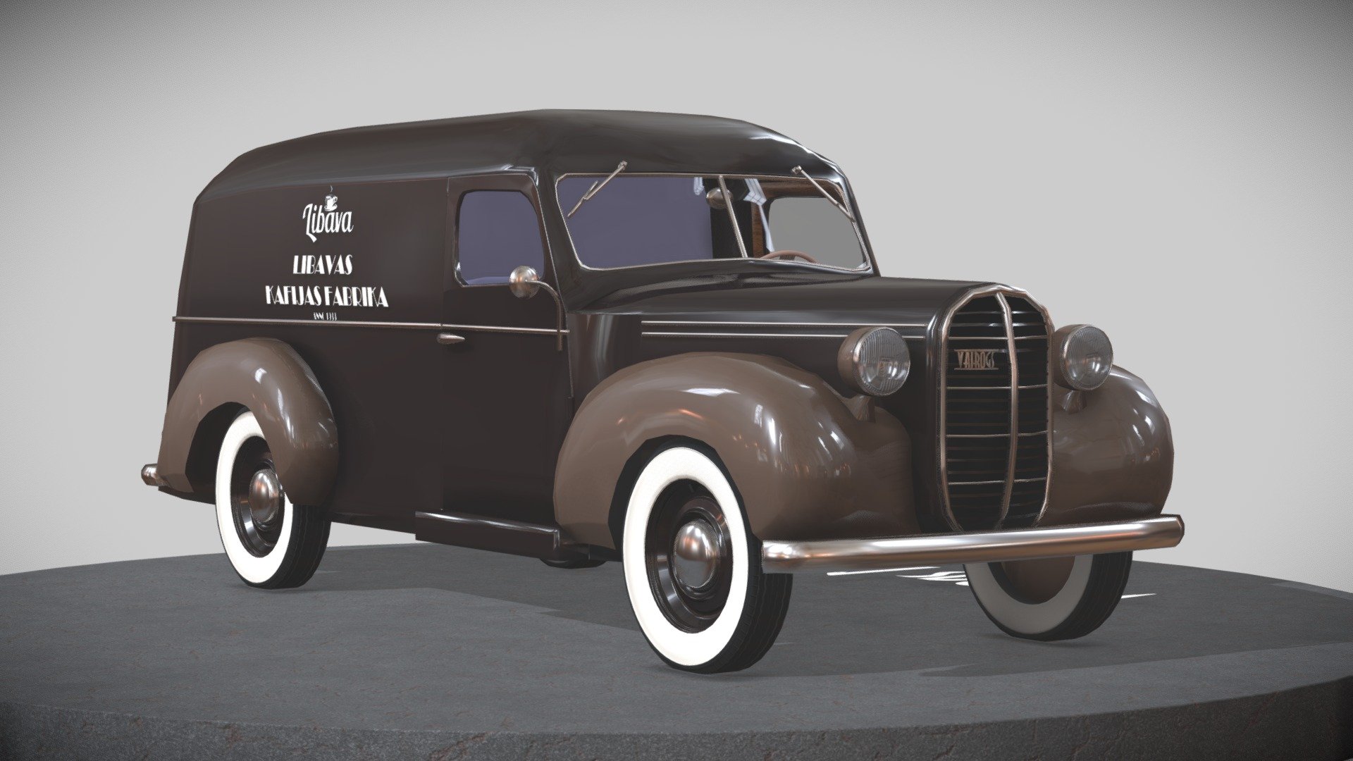 1938 Ford-Vairogs Panel Van Libavas Kafija 3d model