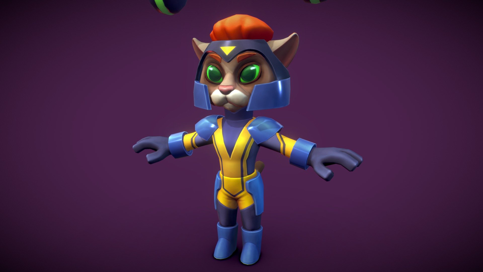 Psy Cat 80s 3d model