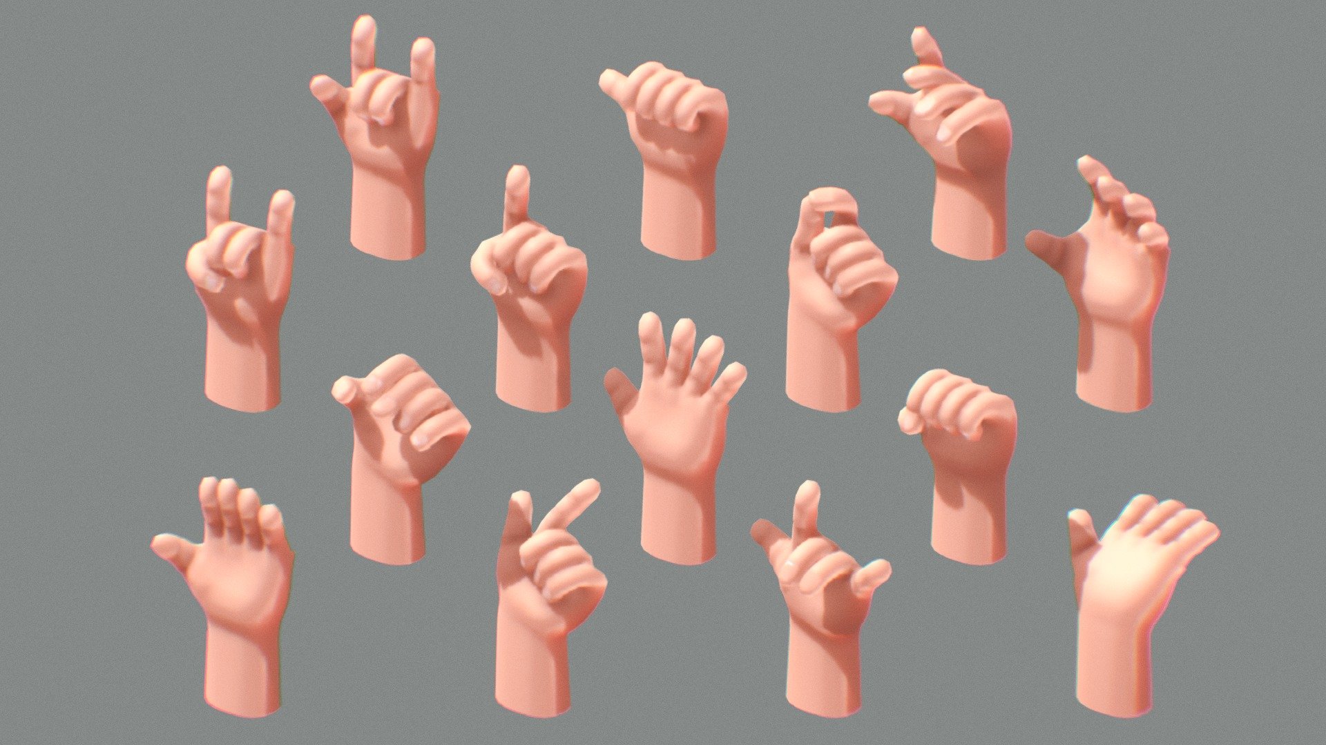 NOT PERFECT HANDS PACK 3d model