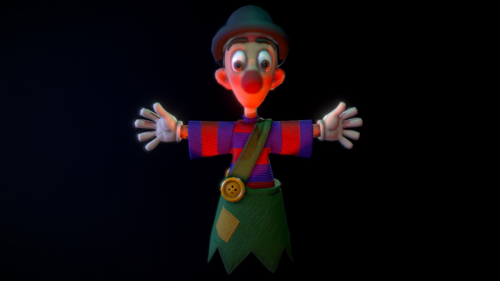 "Tutitere Clown" Puppet Tool 3d model