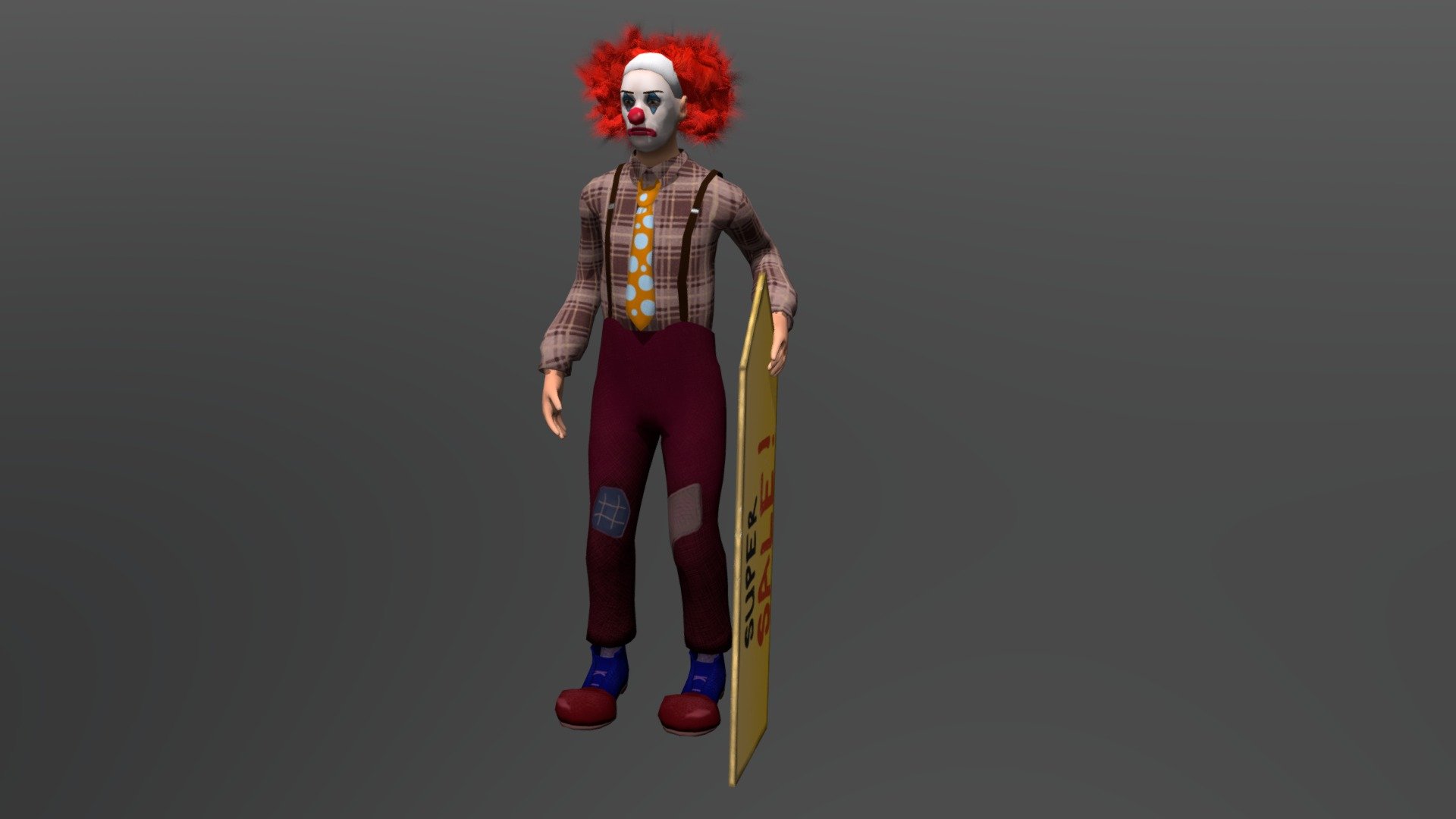 Sad Clown 3d model