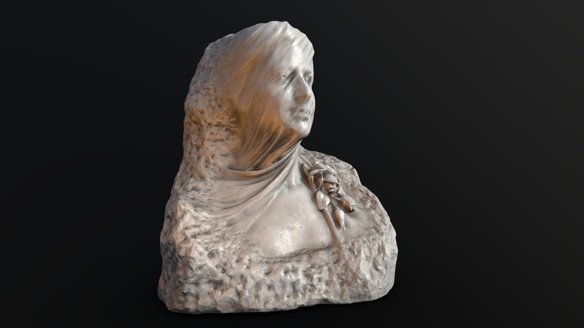 Woman under a veil 3d model