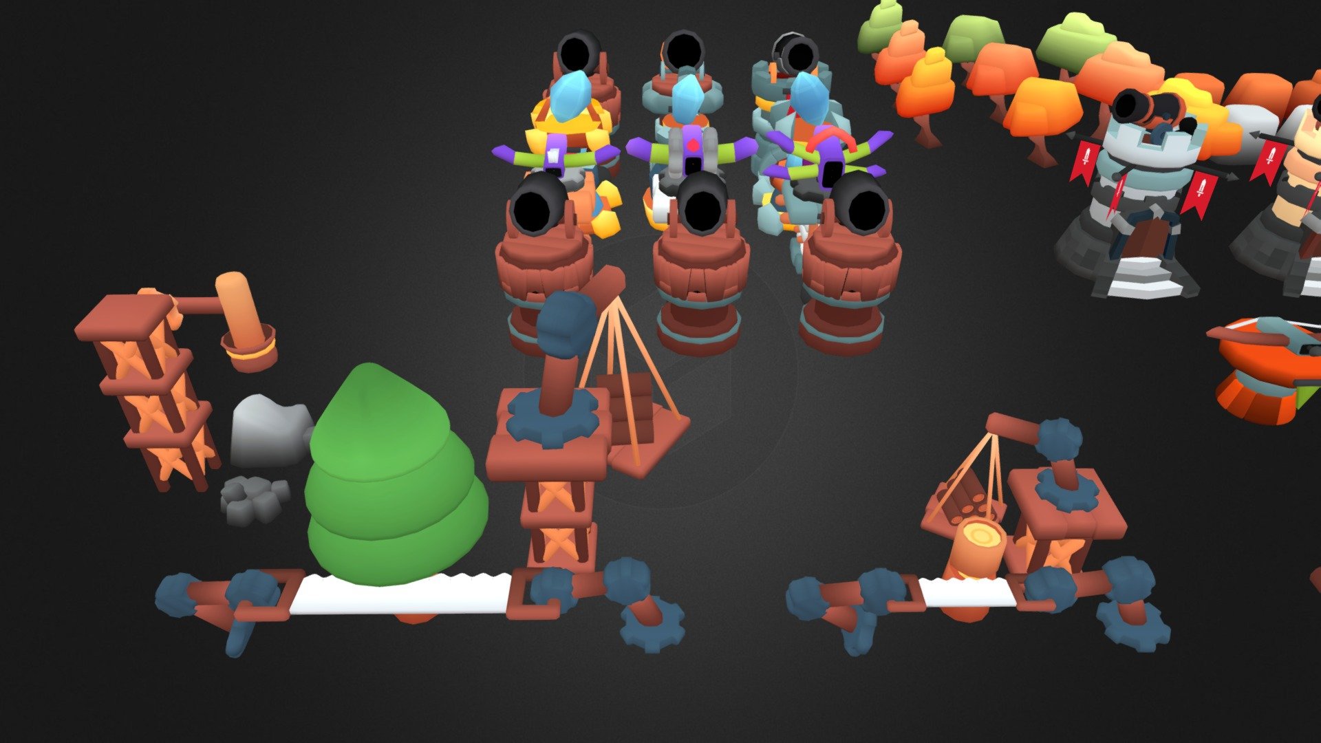 Tower Defense Pack 3d model