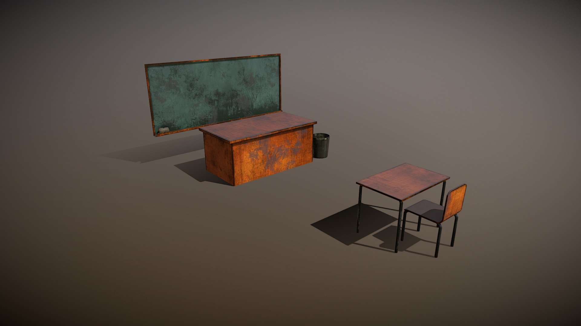 School_props_dirty 3d model