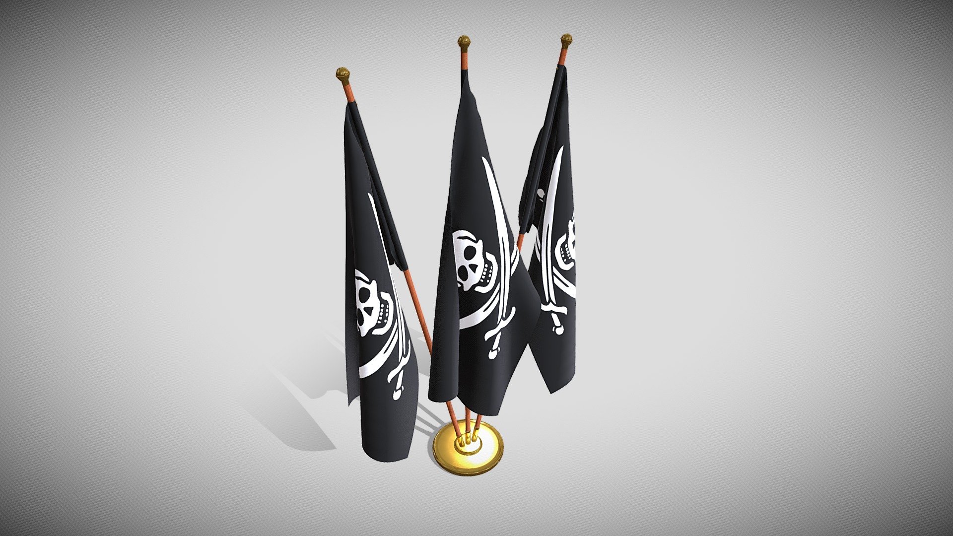 Pirate Flag Pack 3d model