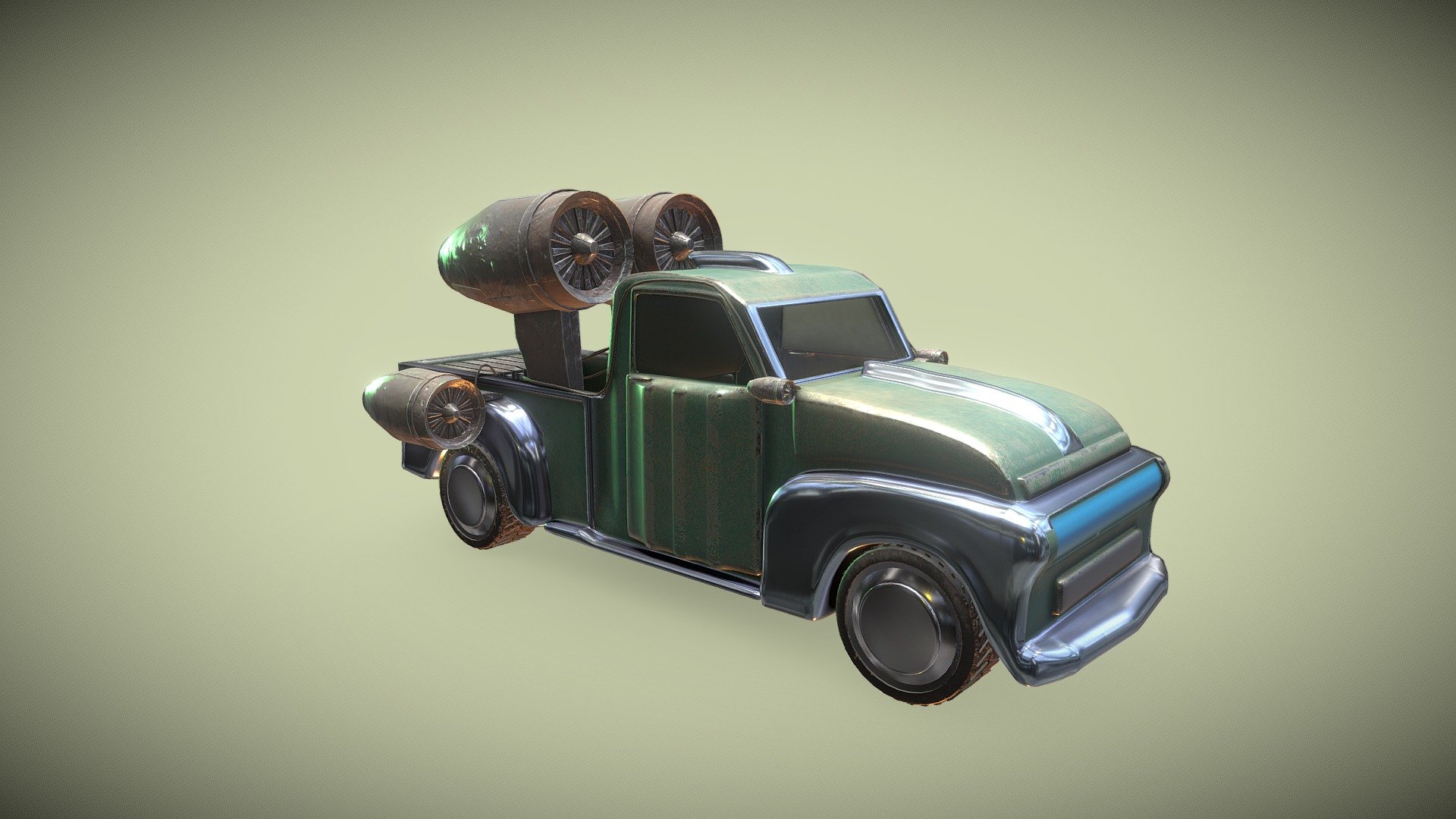 Retro Future Truck 3d model