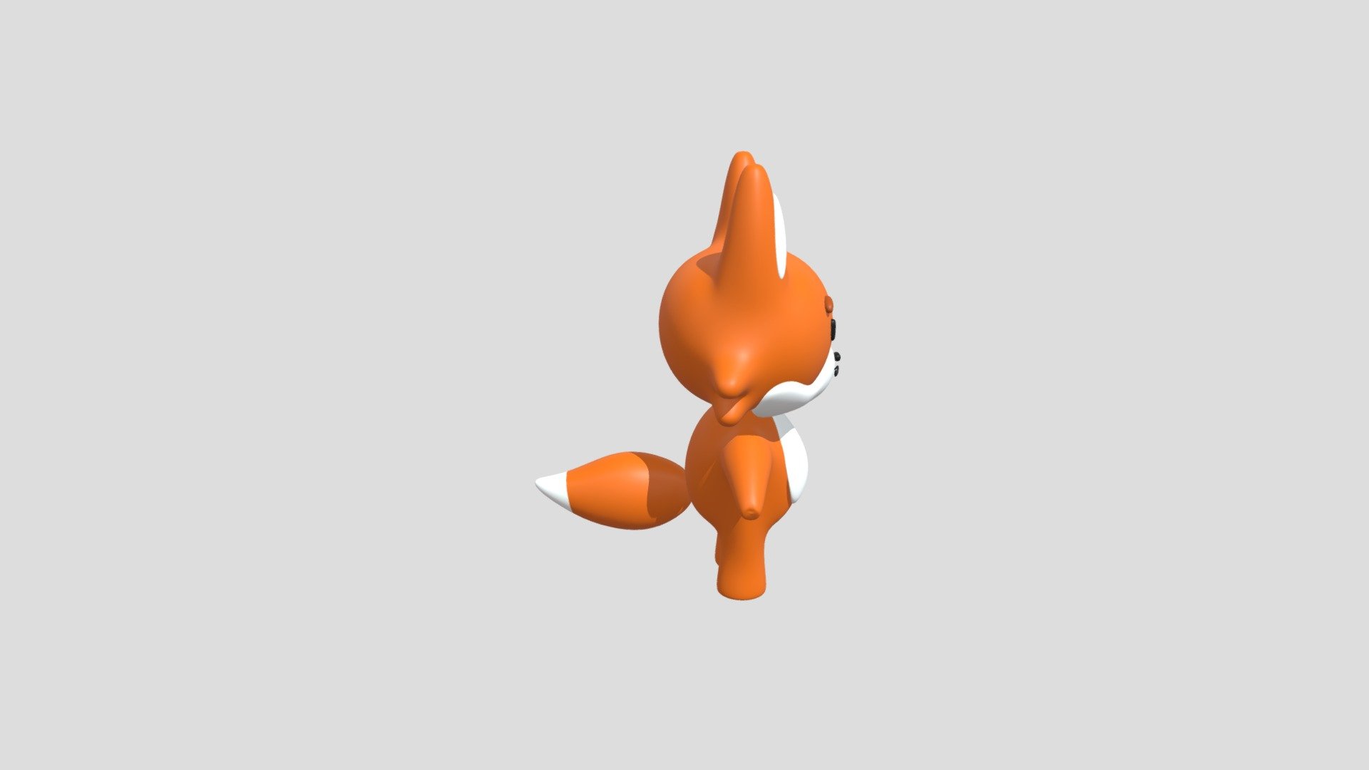 Rigged Cute Fox character 3d model