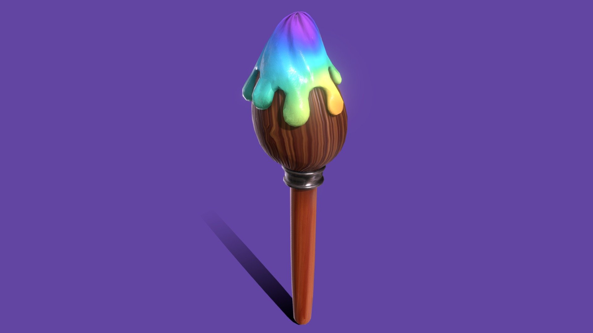 Chonky paint brush 3d model