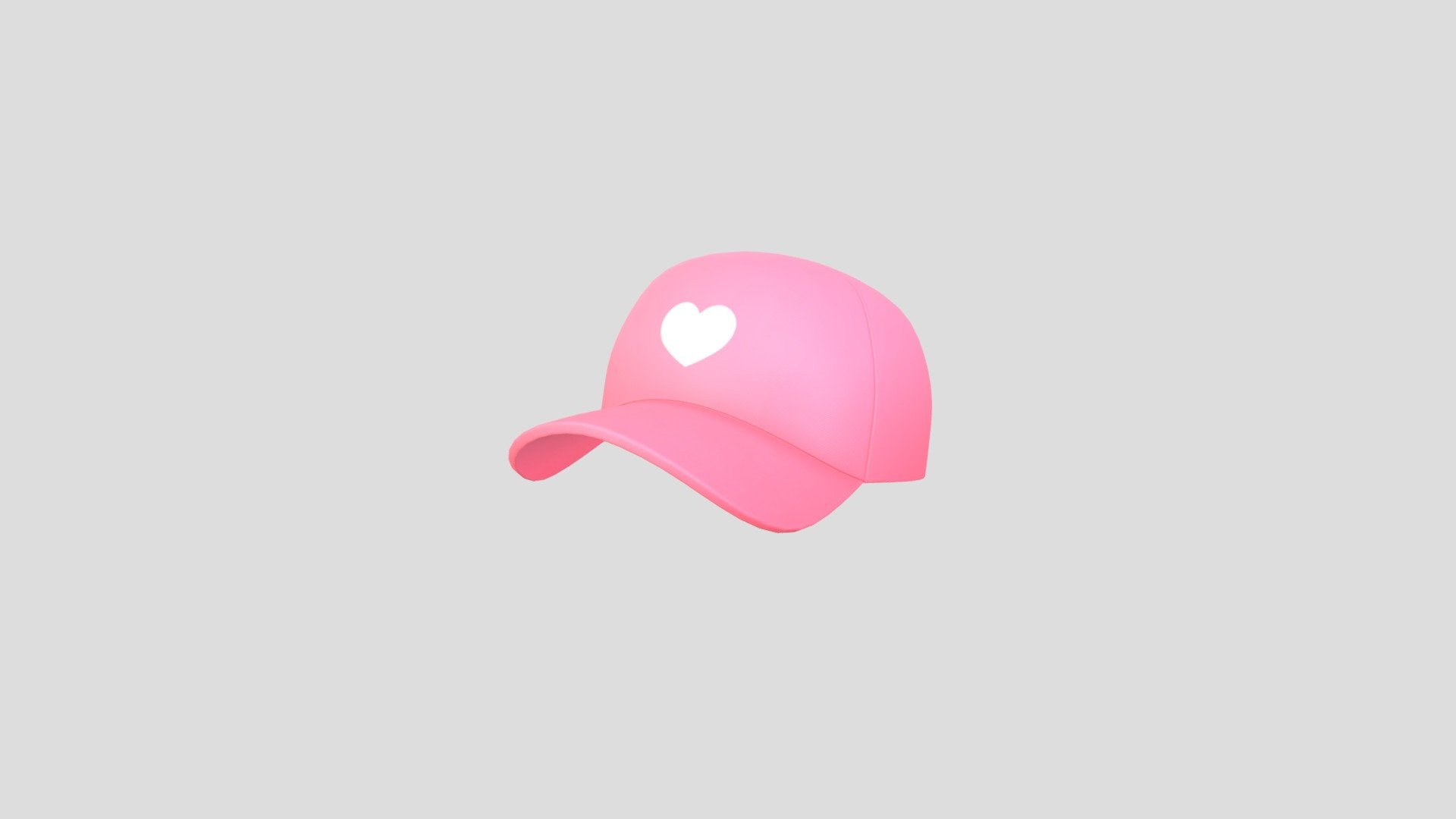 Pink Heart Cap 3d model