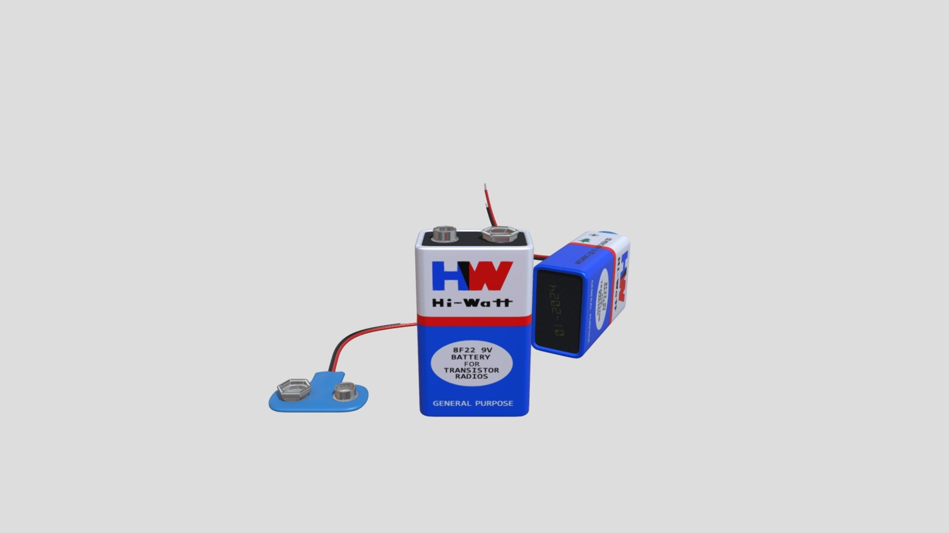 Hi-Watt _9v_Battery 3d model