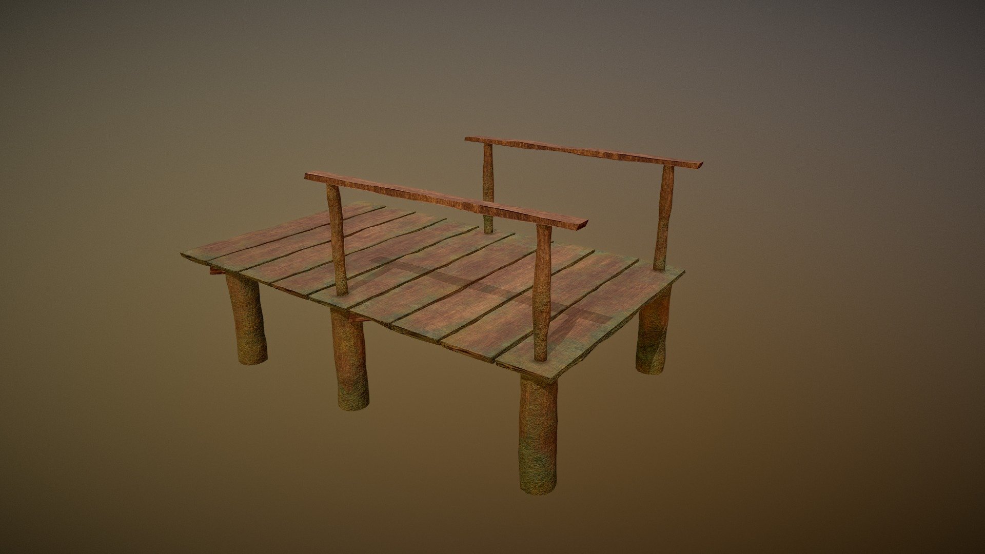 Lake bridge 3d model