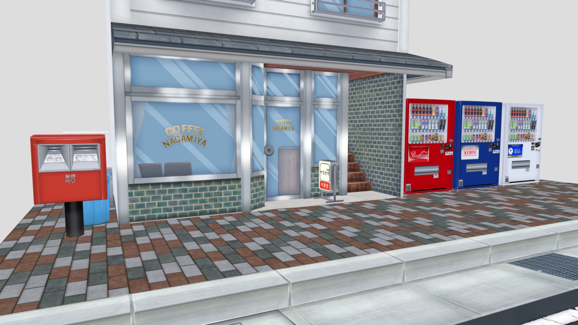 Japanese coffee shop 3d model