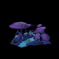 Low Poly Mushroom Forest