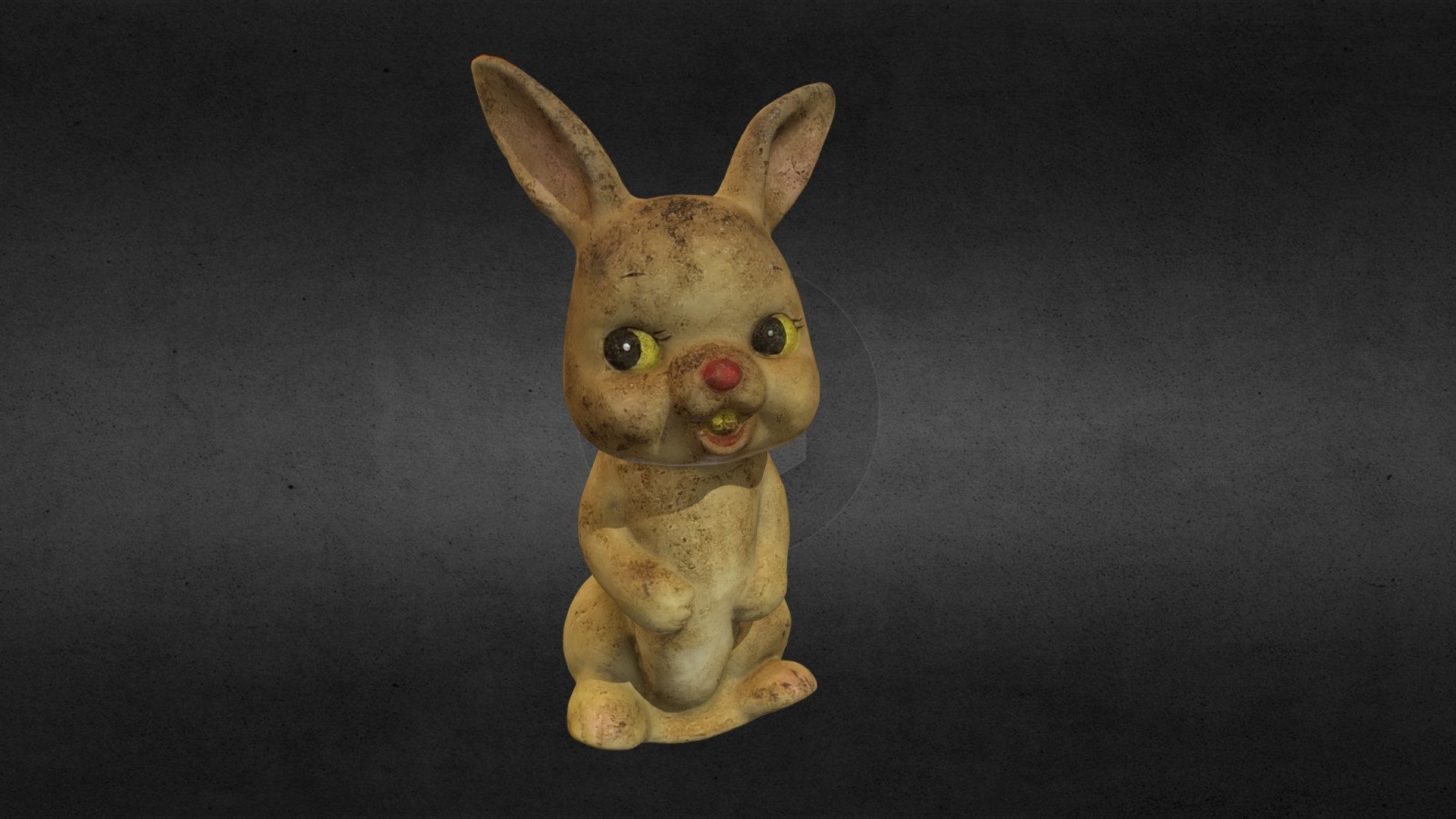 Old USSR Soviet Rubber Toy Rabbit Scan HighPoly 3d model