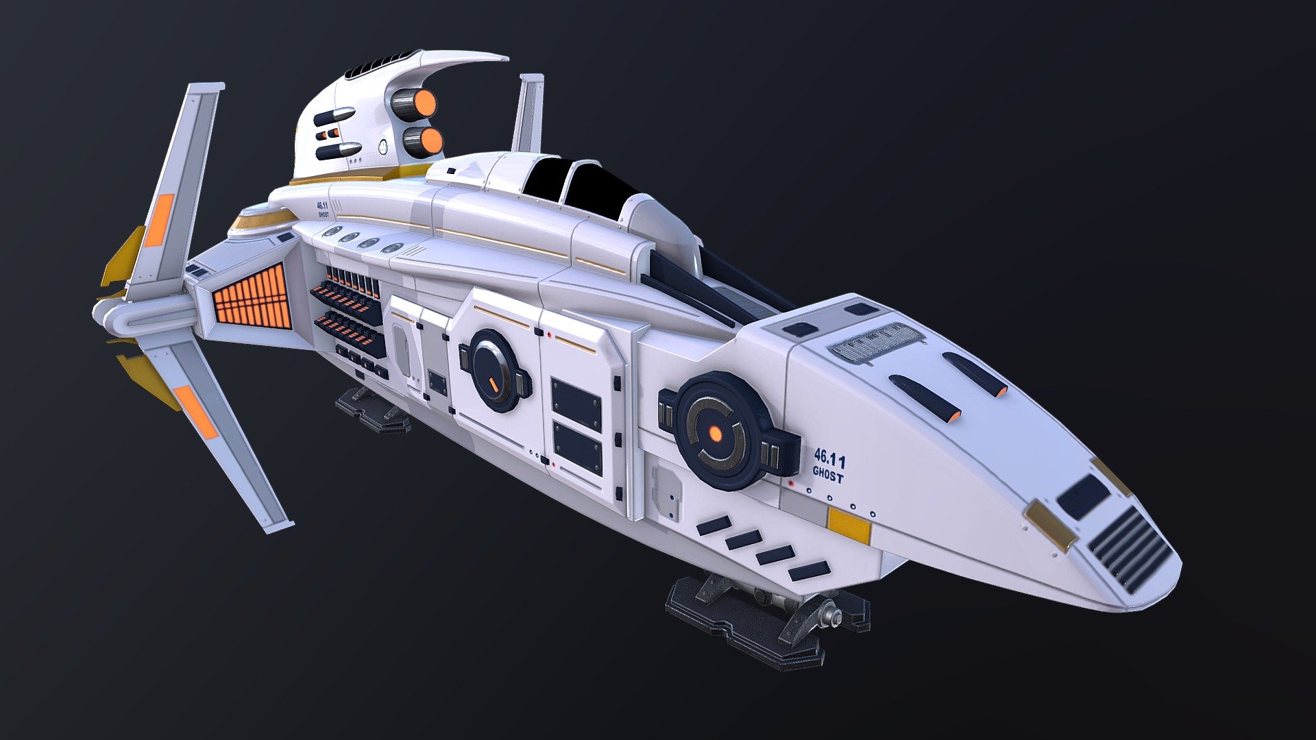 Spaceship ILOGOS concept 3d model