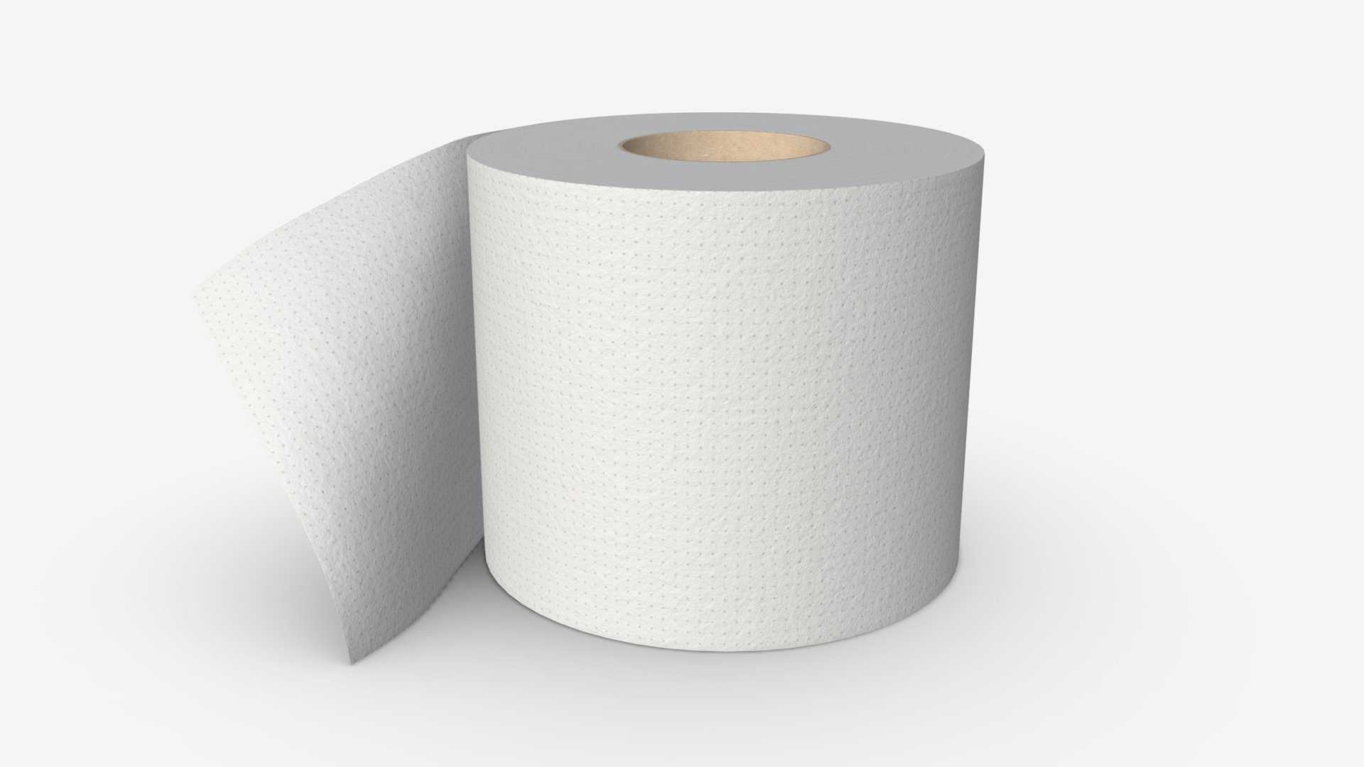 Toilet paper single roll 3d model