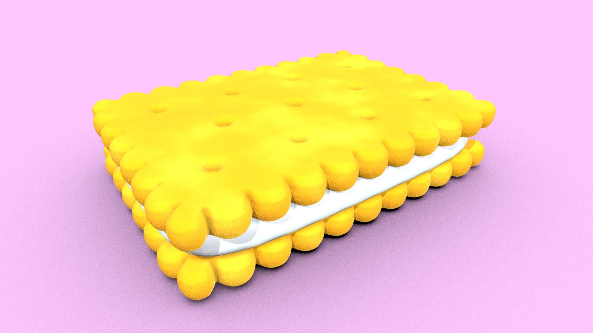 Cream Biscuit 3d model