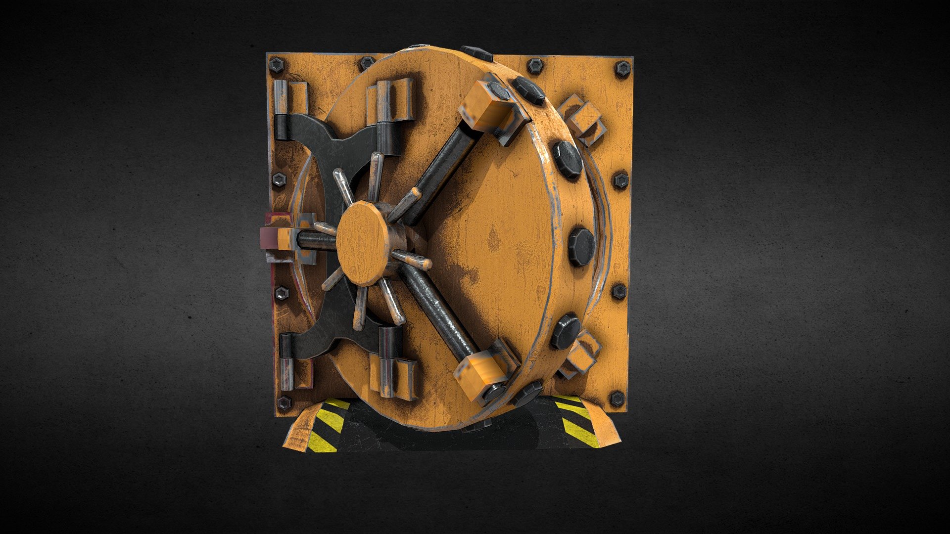 Secure Bunker Door 3d model