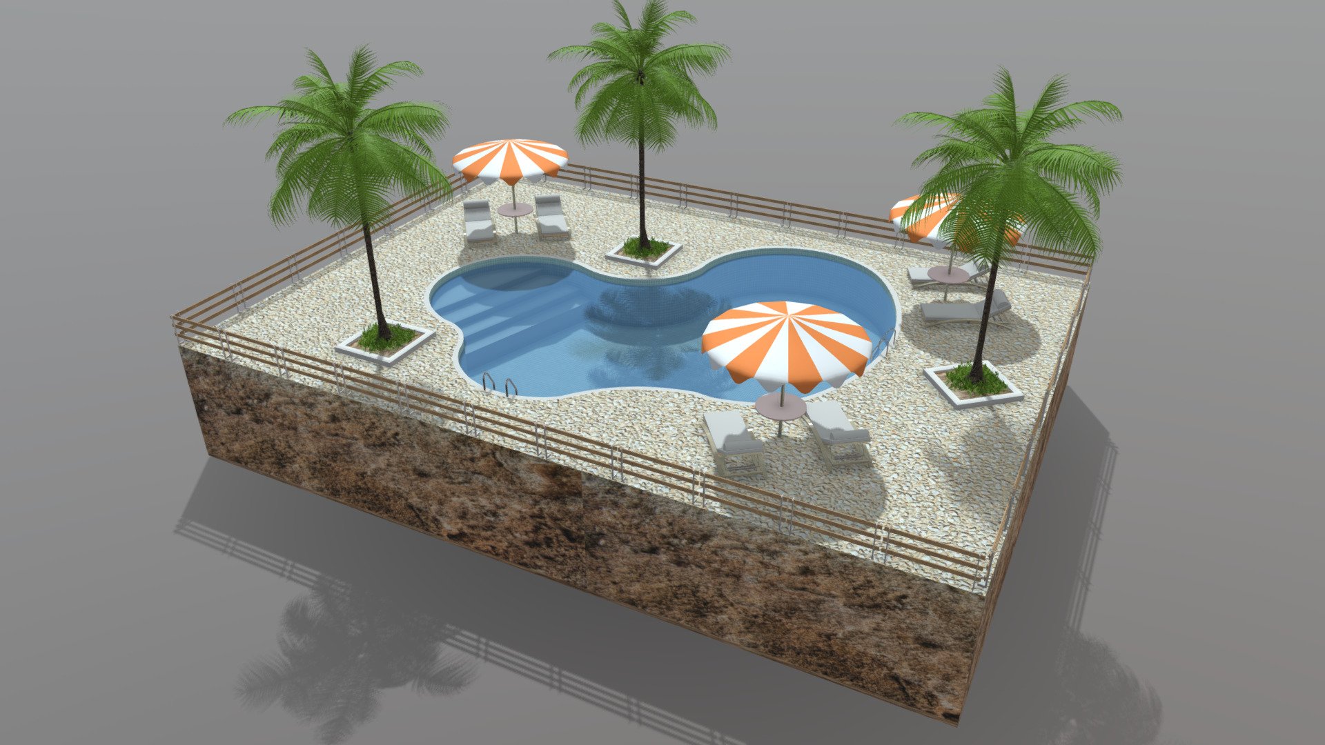 swimming pool V4 3d model